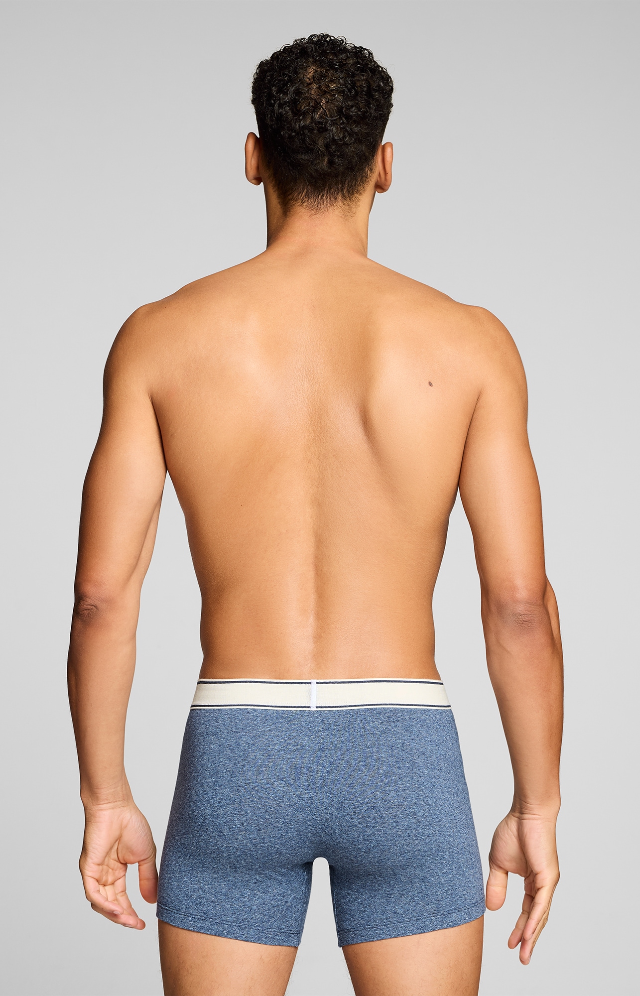 Levi's® Boxer »LEVIS MEN VNTG HTR BOXER BRIEF 2P« ohne Eingriff, uni, meliert, Logo-Bund, elastisch