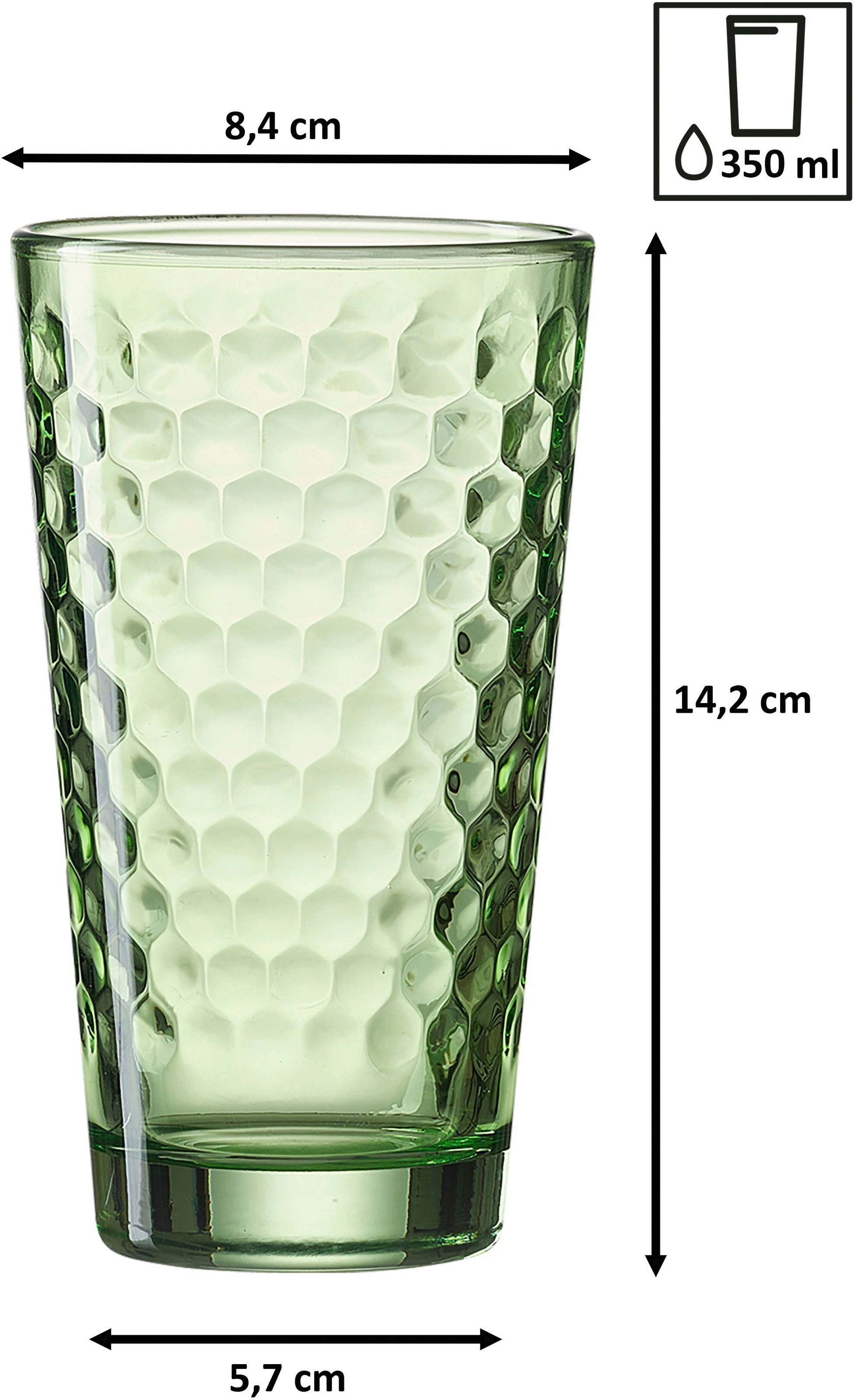 Ritzenhoff & Breker Longdrinkglas "Favo, 6-teilig" 350 ml günstig online kaufen