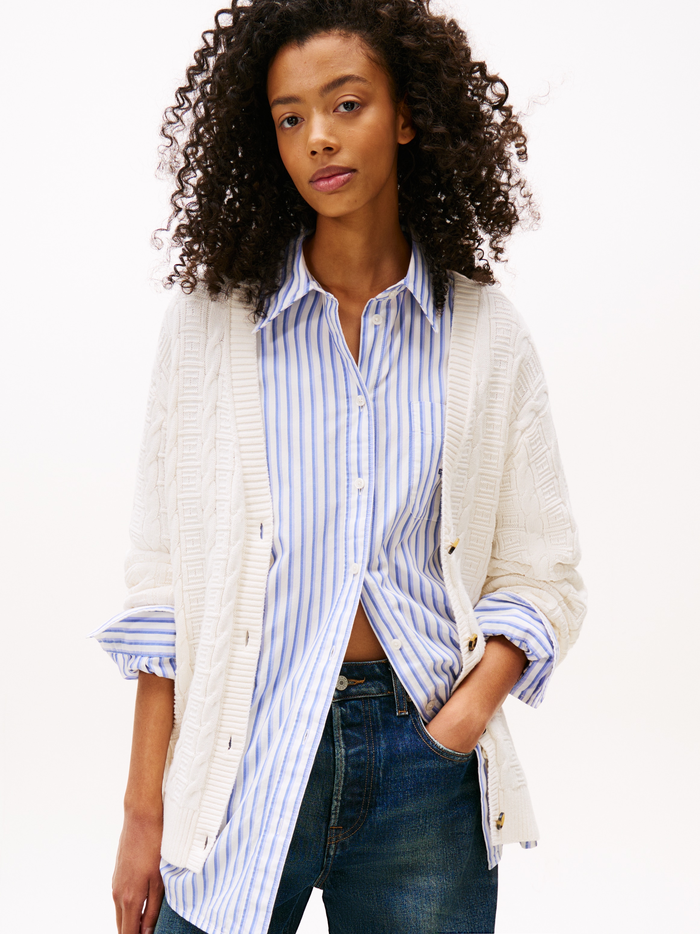 Tommy Jeans Strickjacke "TJW CABLE CARDIGAN", mit Zopfmuster günstig online kaufen