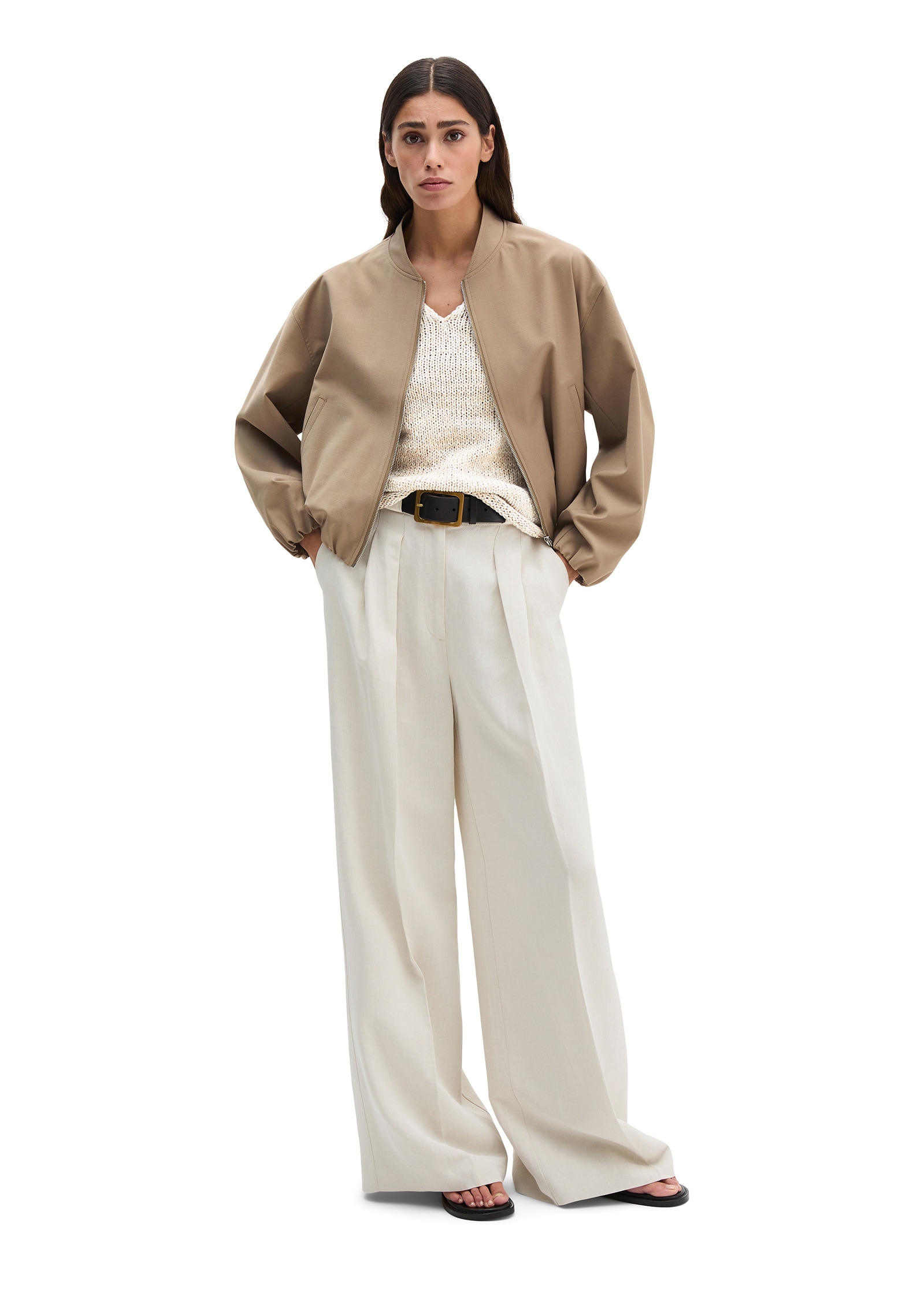 Marc O'Polo Outdoorjacke »aus Technical Wool Blend« ohne Kapuze