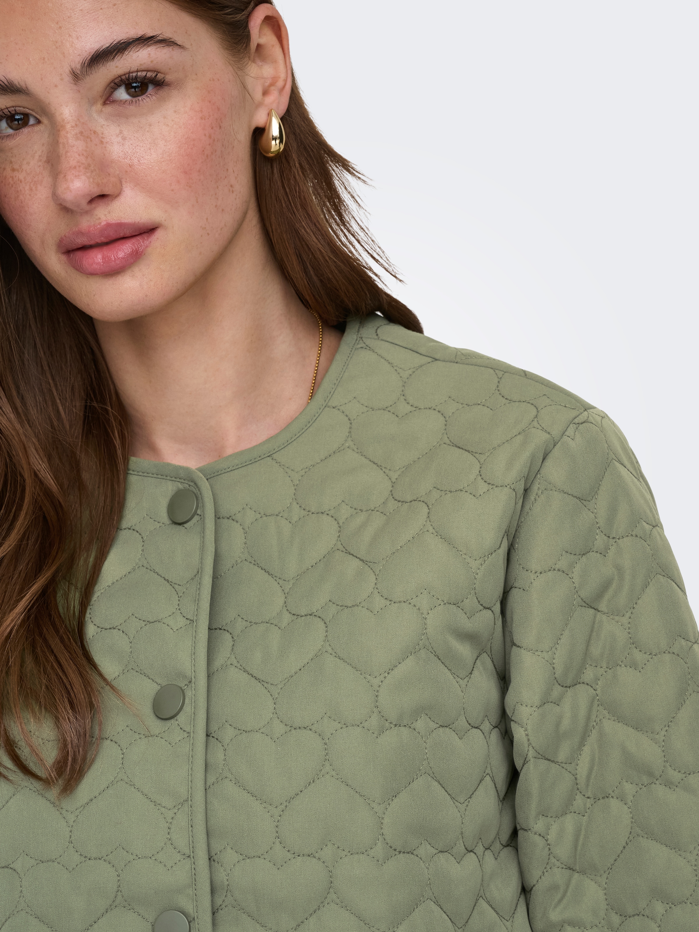 ONLY Steppjacke »ONLHEART LIFE QUILTED JACKET NOOS OTW« mit Steppmuster in Herzchenform