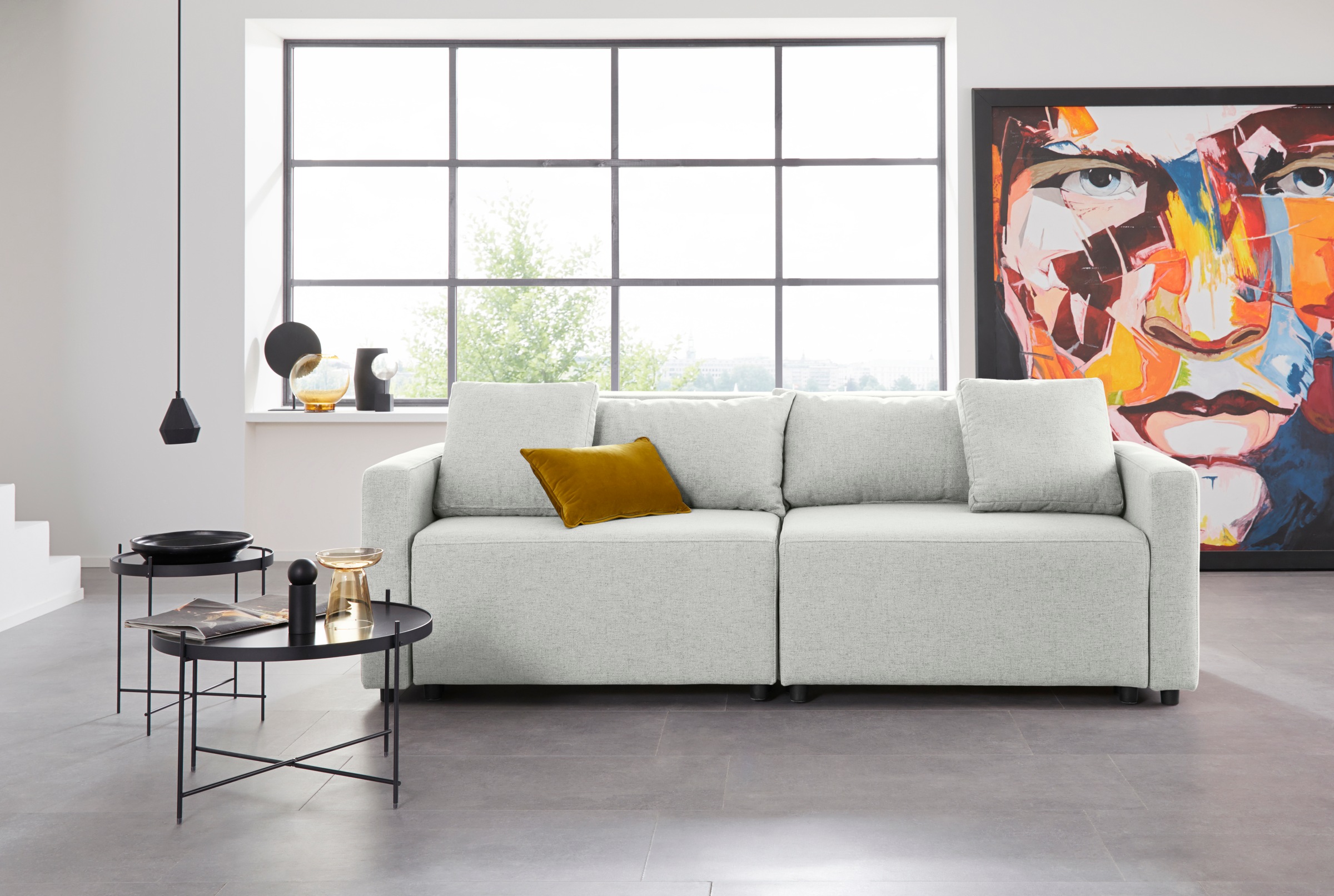 Home affaire 2-Sitzer "Marva 2tlg." beide Elemente ausziehbar für Bettfunkt günstig online kaufen