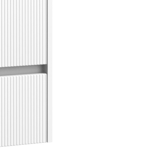 welltime Hochschrank »Urban«, Schubladen mit Softclose, Glaseinlegeböden, Schubladenfront geriffelt