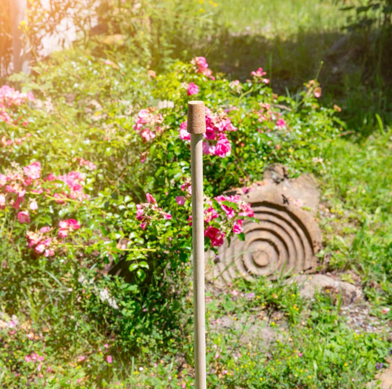 Windhager Gartenfigur, (Set, St.), | 3 bestellen Rosenkugelstäbe Korkaufsatz BAUR Holz aus mit