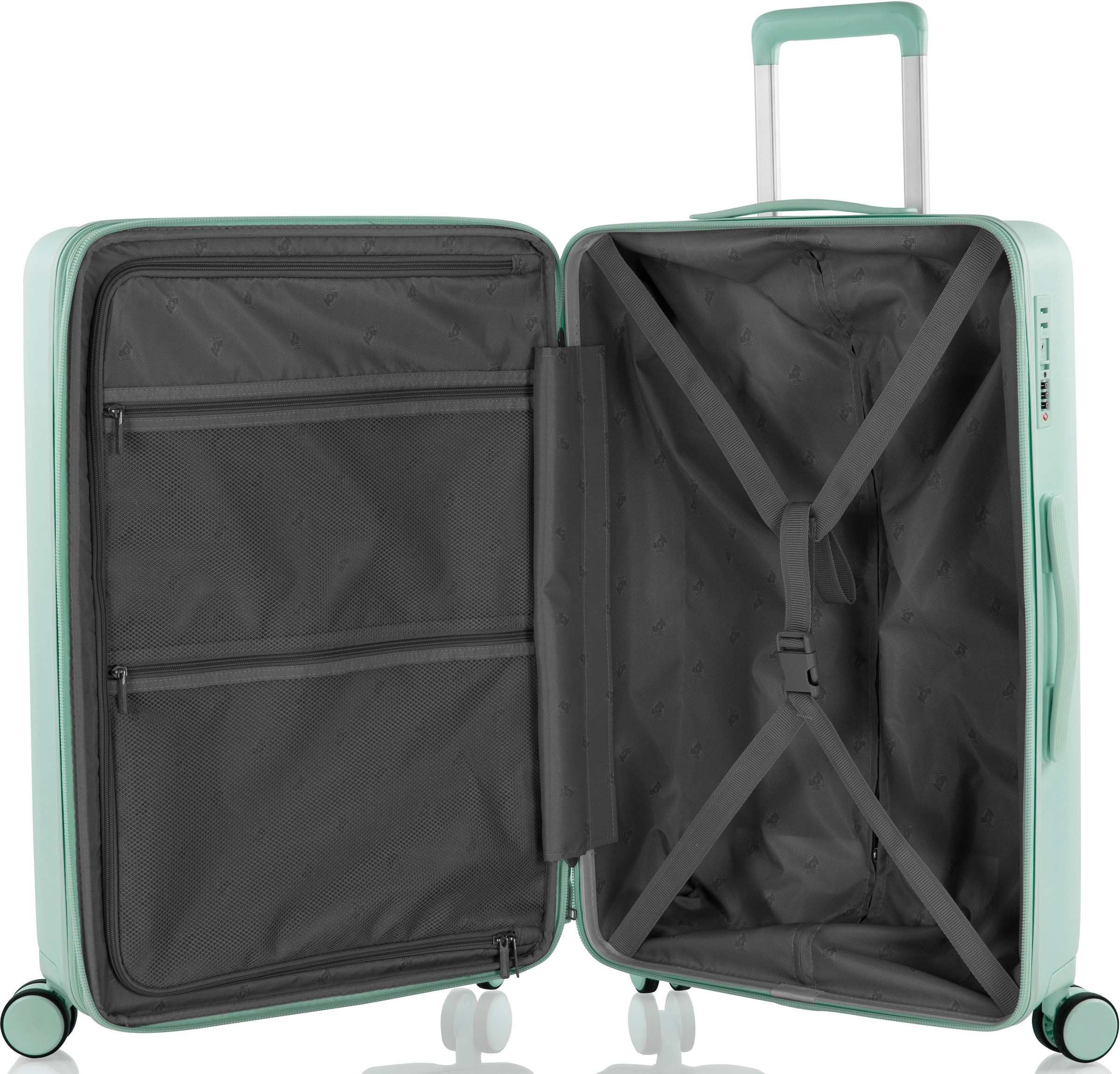 Heys Hartschalen-Trolley »Pastel, 66 cm«, 4 Rollen, Hartschalen-Koffer Koffer mittel groß TSA Schloss Volumenerweiterung