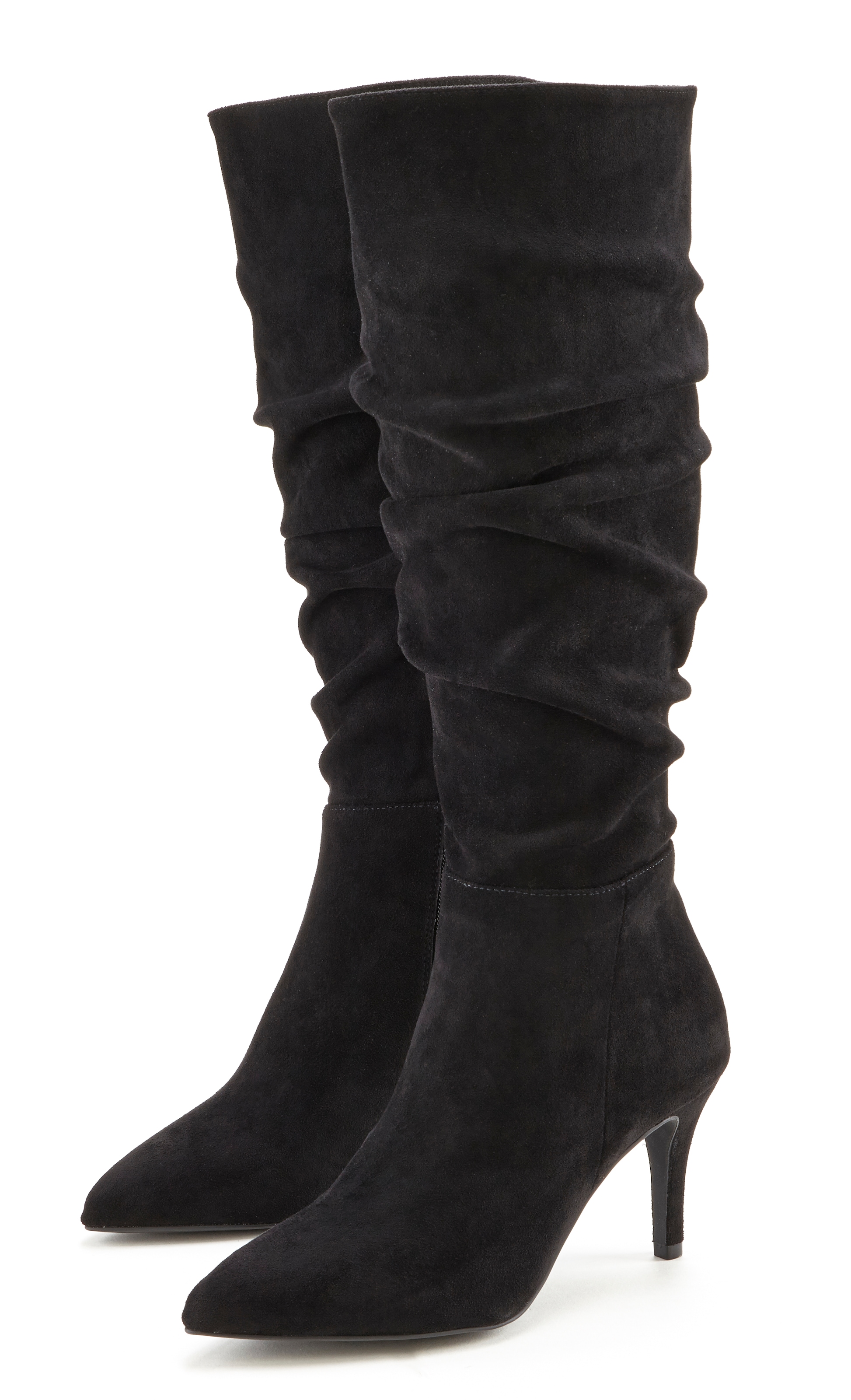 LASCANA Reißverschlussstiefel "Langschaft, High-Heel Stiefelette, Slouchy B günstig online kaufen