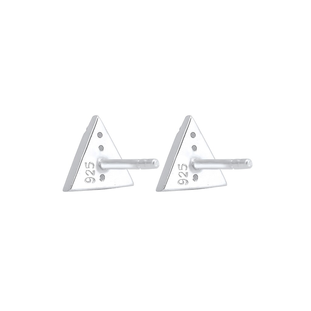 Elli DIAMONDS Paar Ohrstecker »Stecker Geo Dreieck Diamant (0.04 ct.) 925 Silber«