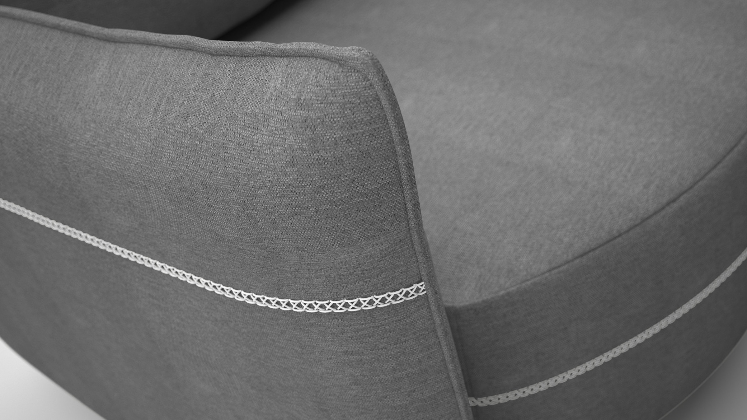 exxpo - sofa fashion Loungesofa »mit toller Kontrastnaht, Solitärmöbel, bequem, schmale Armlehne«, Schlafsofa mit Bettfunktion und Bettkasten, komfortabler Federkern