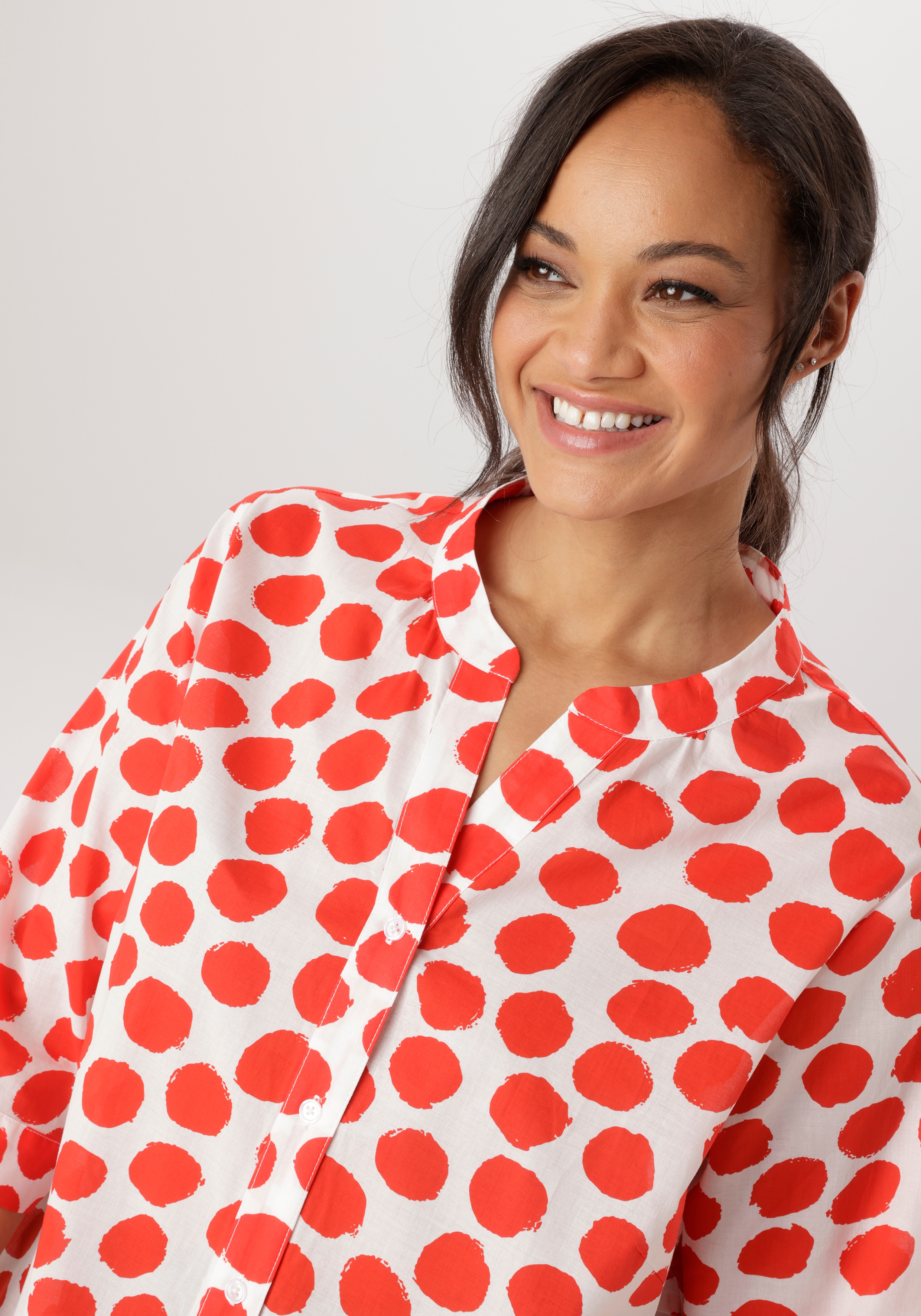 Thumbnail - Aniston PLUS Longbluse in Pünktchendessin - NEUE KOLLEKTION