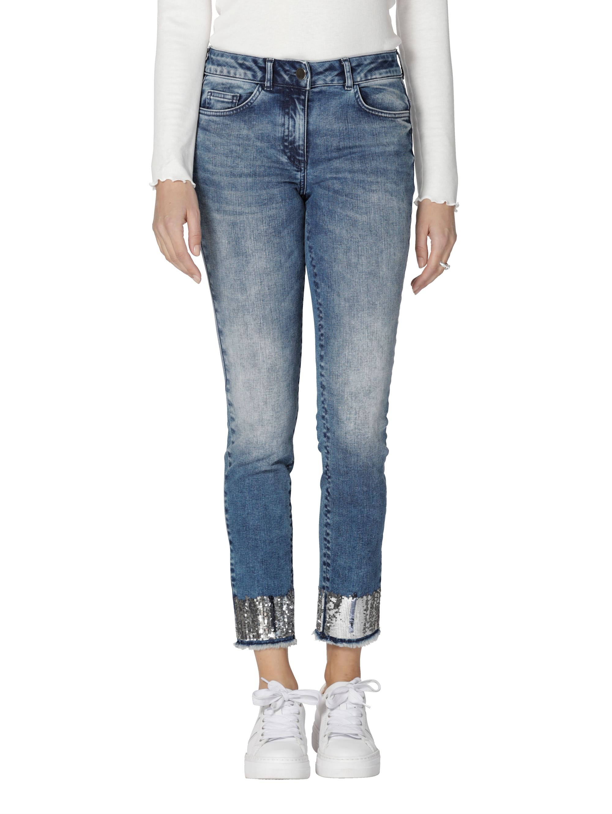 Jeans Mit Fransensaum Fur Damen Online Kaufen Baur
