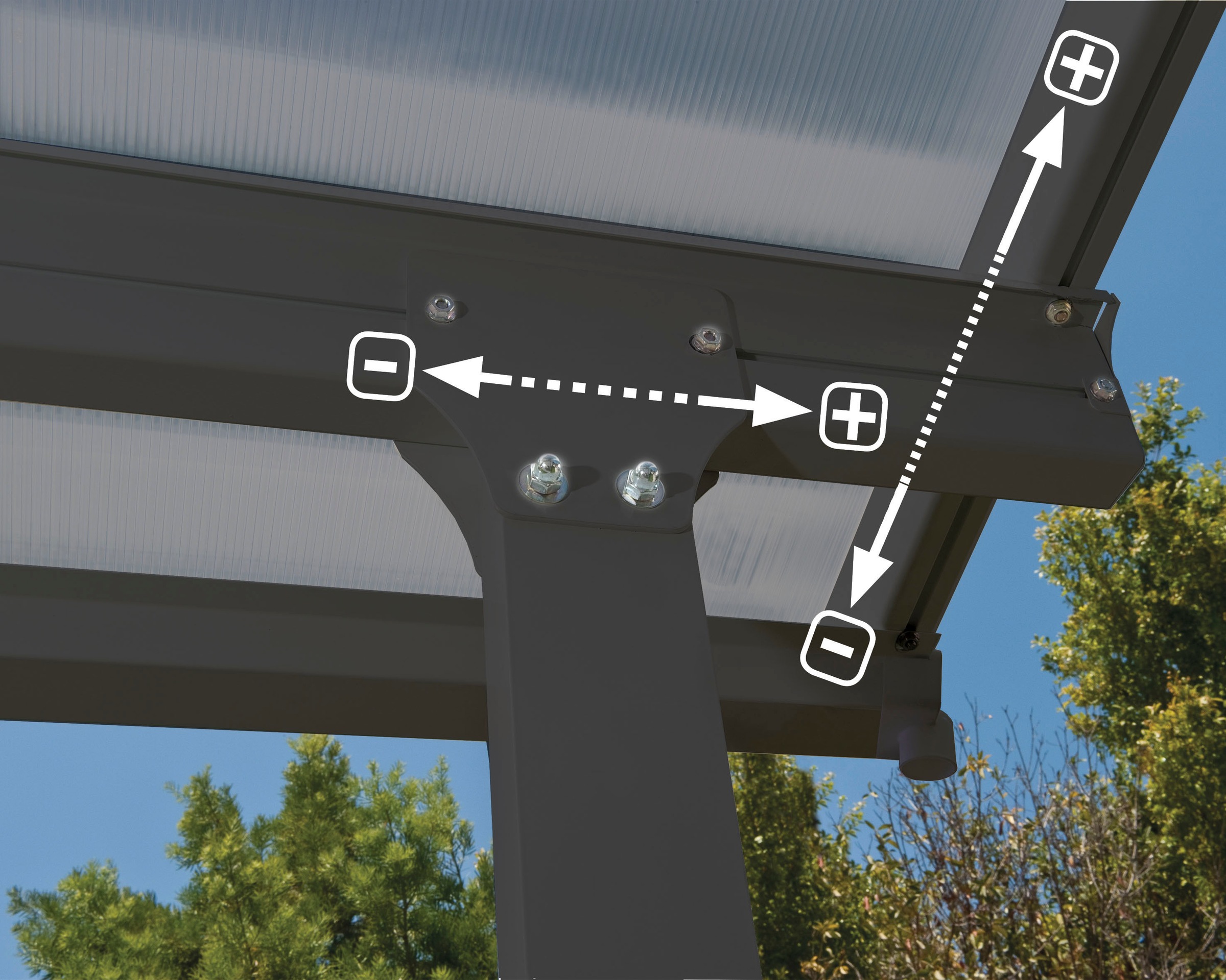 Thumbnail - Palram - Canopia Terrassendach "Feria Alu Terrassenüberdachung" einfache DIY Montage