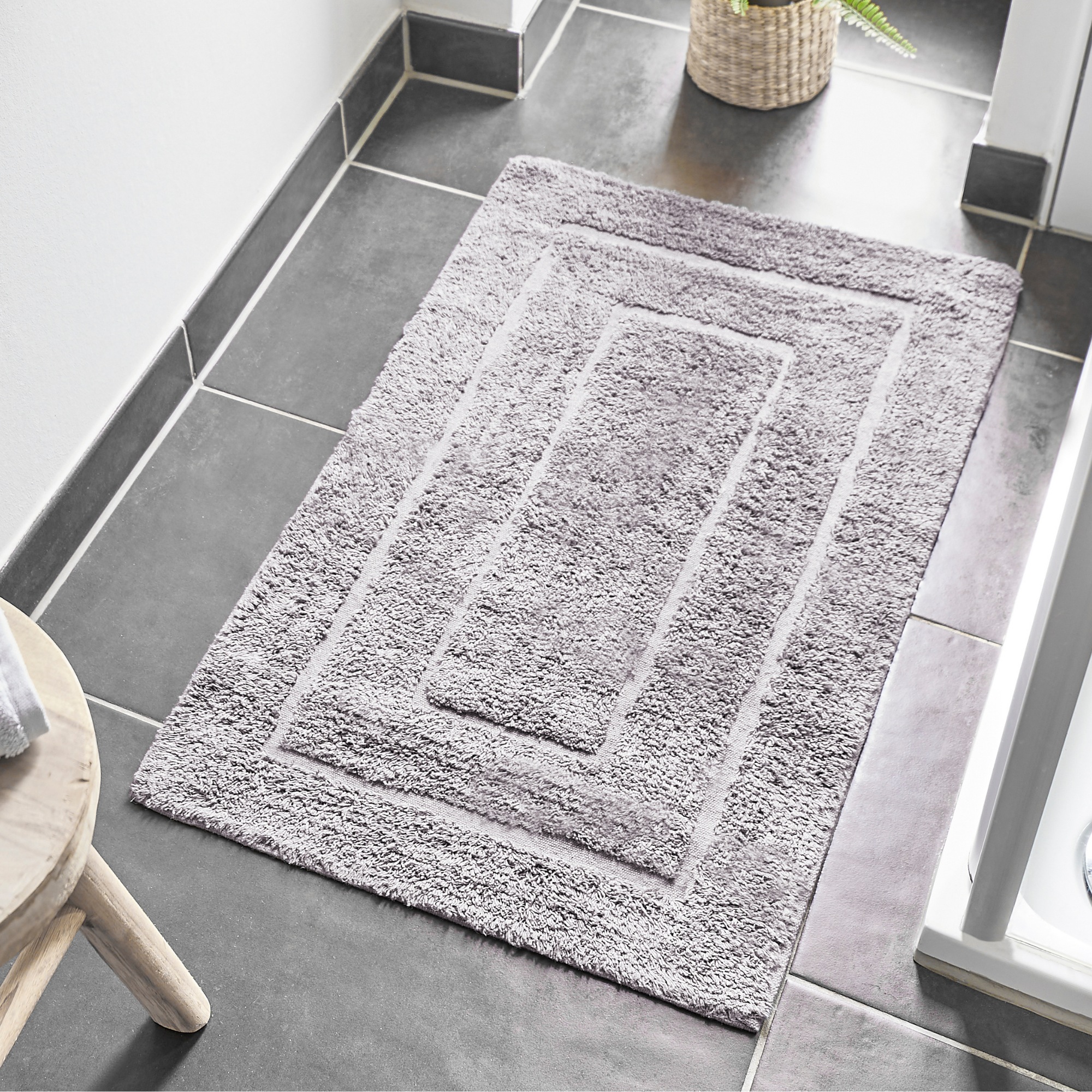 Andiamo Badematte »Havanna, 50x80 cm«, fußbodenheizungsgeeignet-schnell trocknend, Badteppich, Uni Farben, Hoch-Tief Effekt, verschiedene Designs