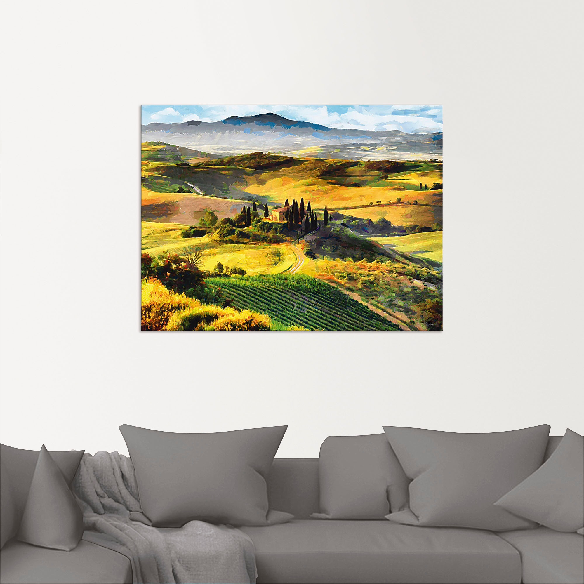 Artland Wandbild »Toskana von oben«, Bilder von Europa, (1 St.), als Leinwandbild, Poster in verschied. Größen