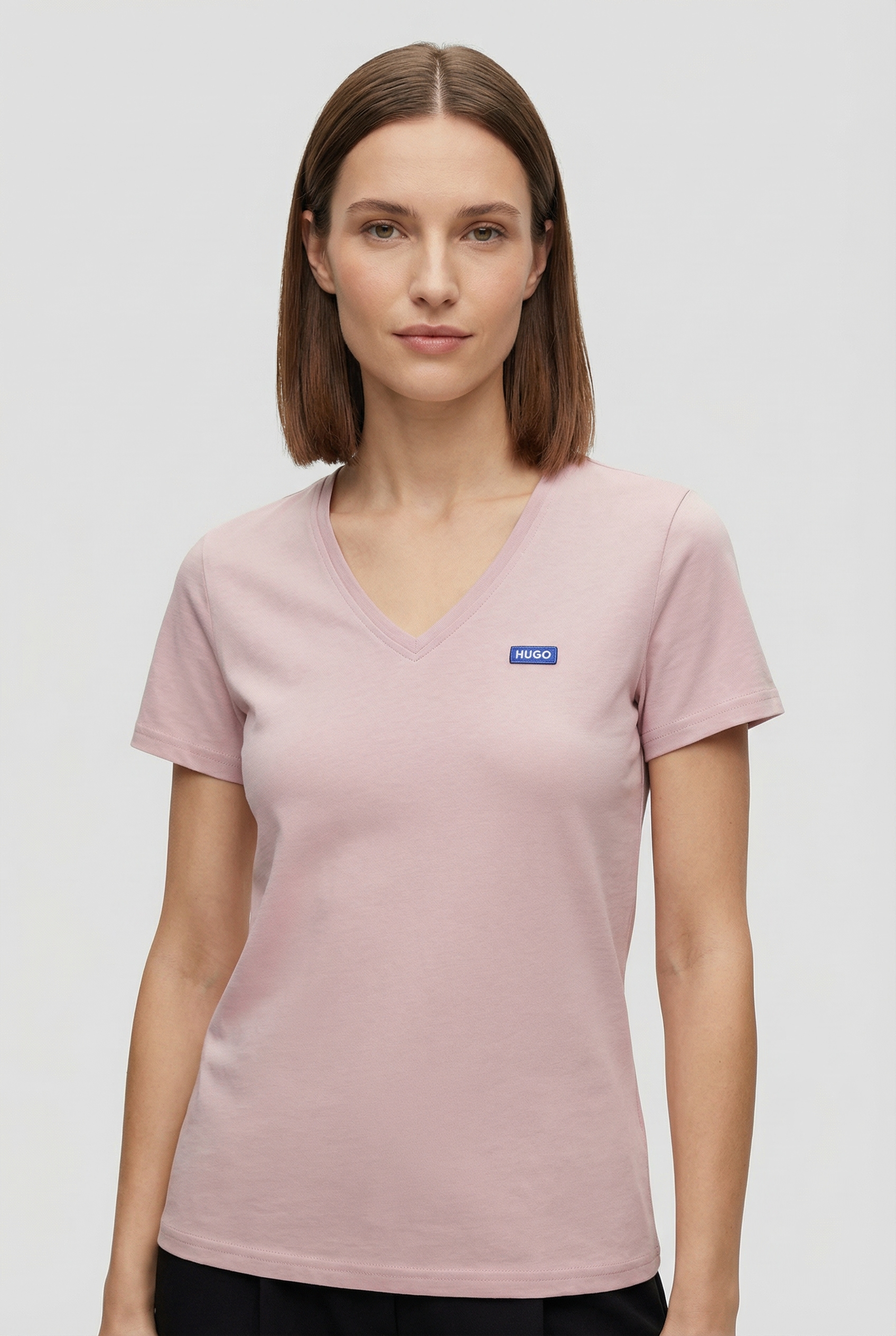 HUGO Blue T-Shirt "Classic Tee" mit Rundhals, Logodruck günstig online kaufen