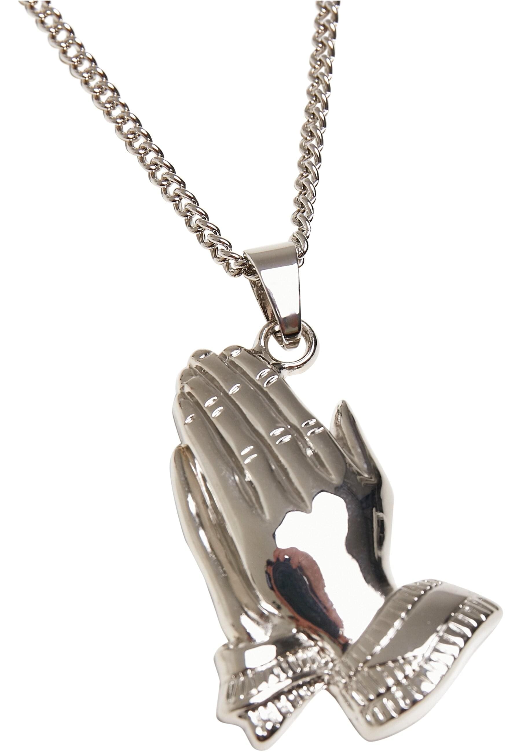 URBAN CLASSICS Edelstahlkette »Urban Classics Unisex Pray Hands Necklace«