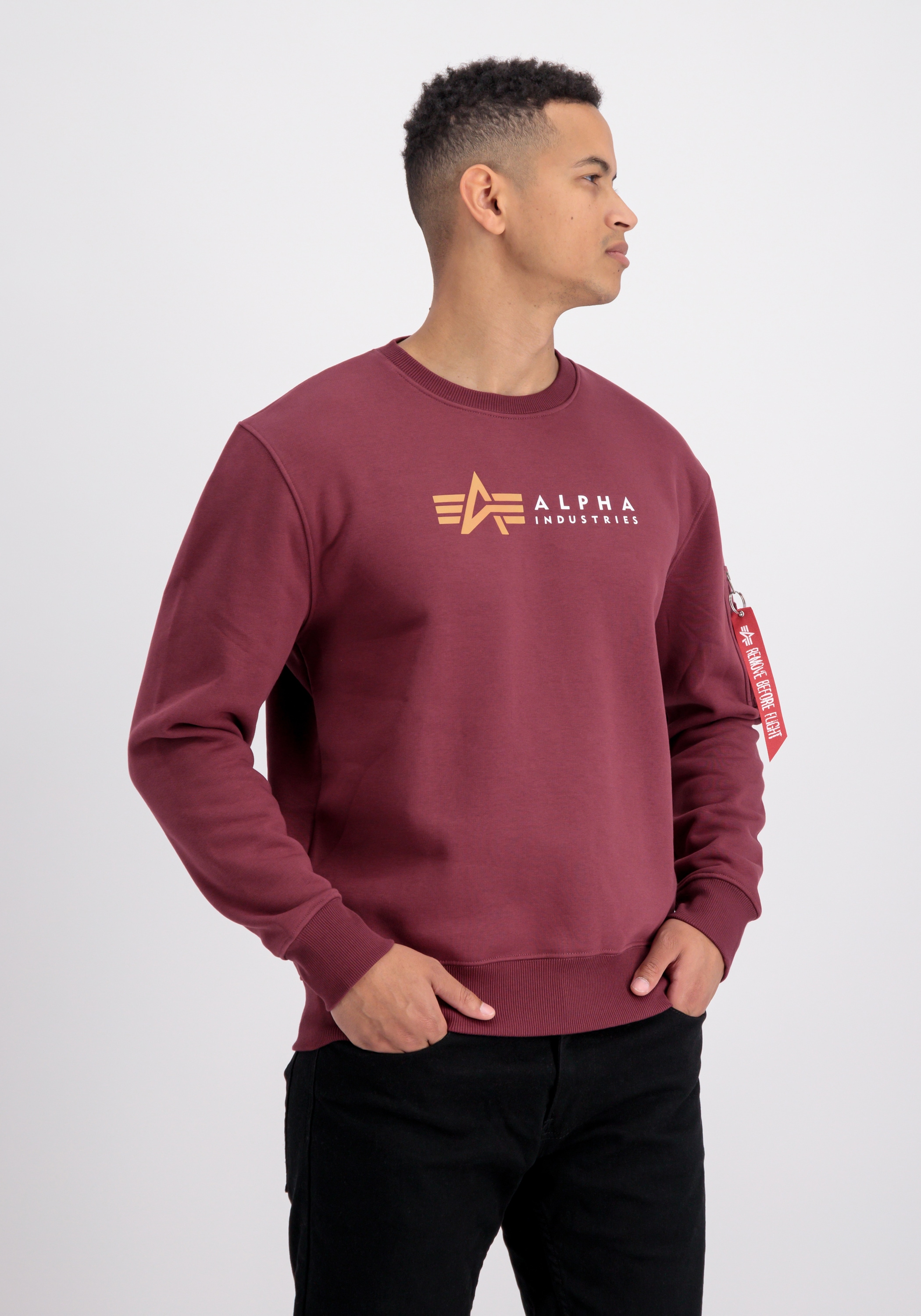 Alpha Industries Sweater "Alpha Industries Men - Sweatshirts Alpha Label Sweater"