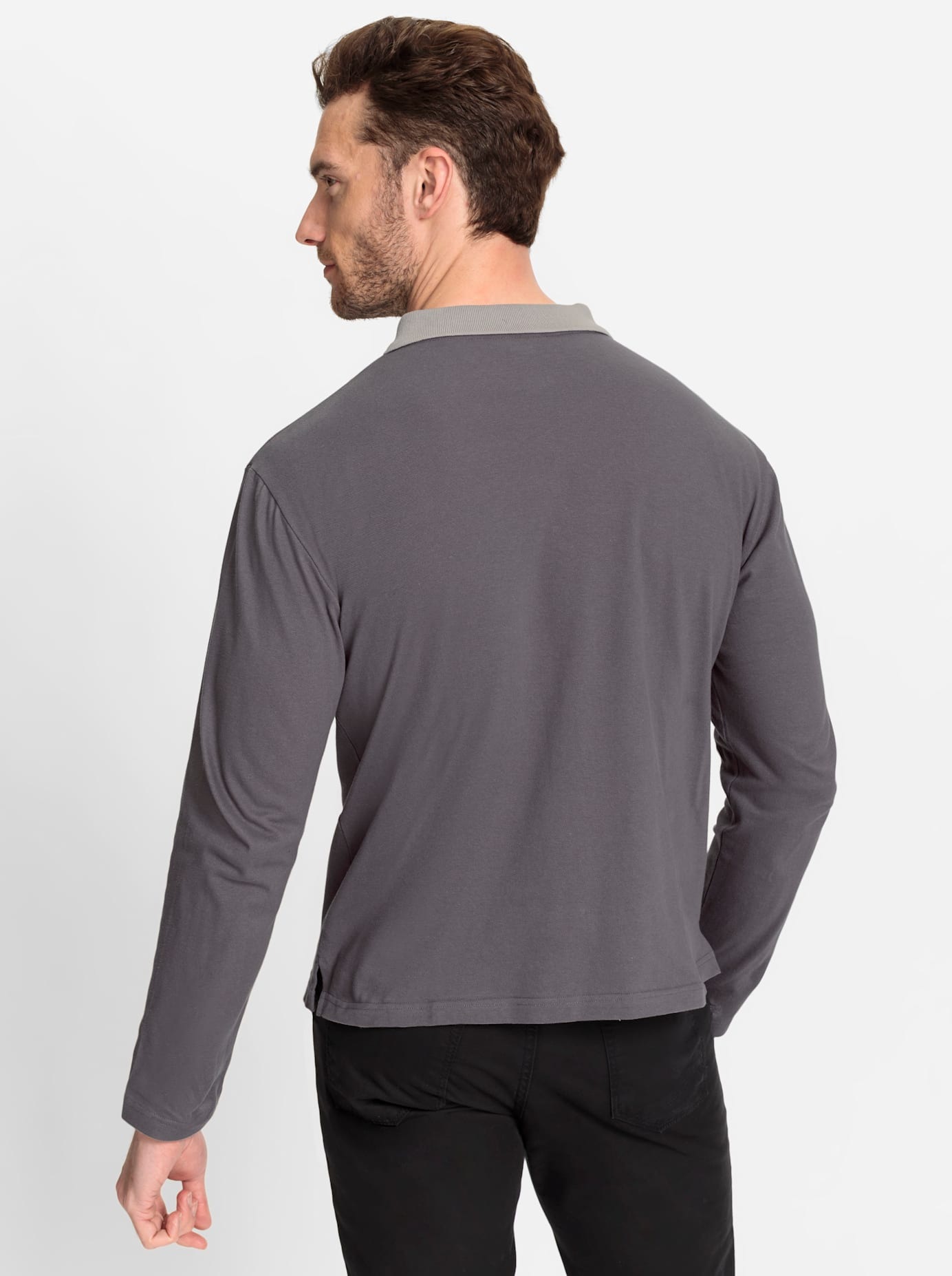 Catamaran Long Sleeve Polo Shirt Grey 44/46 2