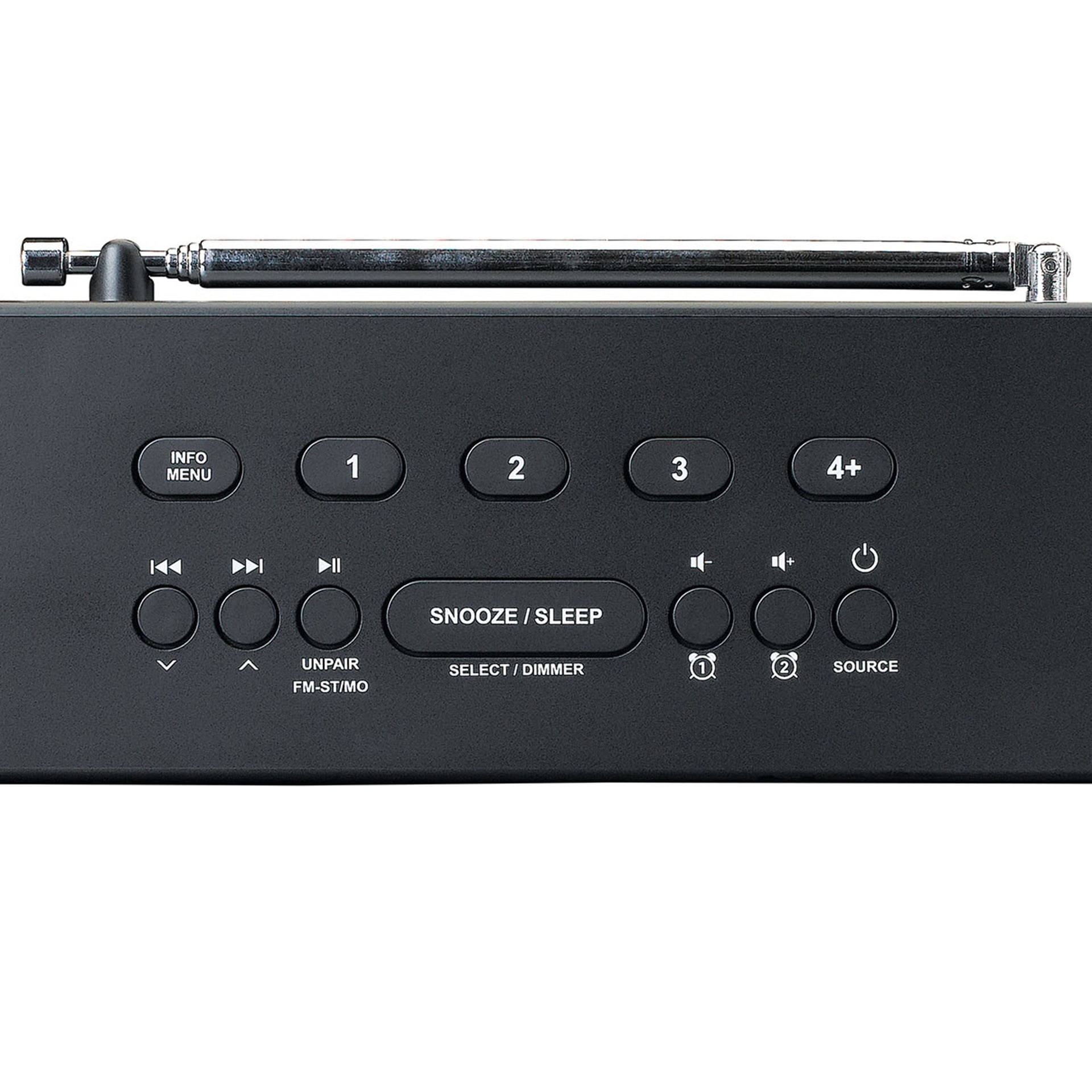 Lenco Digitalradio (DAB+) »CR-640BK DAB+/FM Stereo Uhrenradio mit BT und  2x4W RMS«, (Digitalradio (DAB+) 4 W) | BAUR