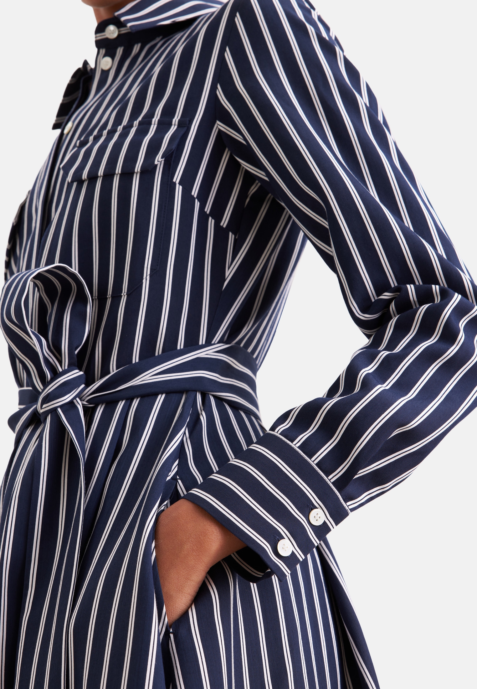 seidensticker Sommerkleid 1/1 Kragen Gestreift