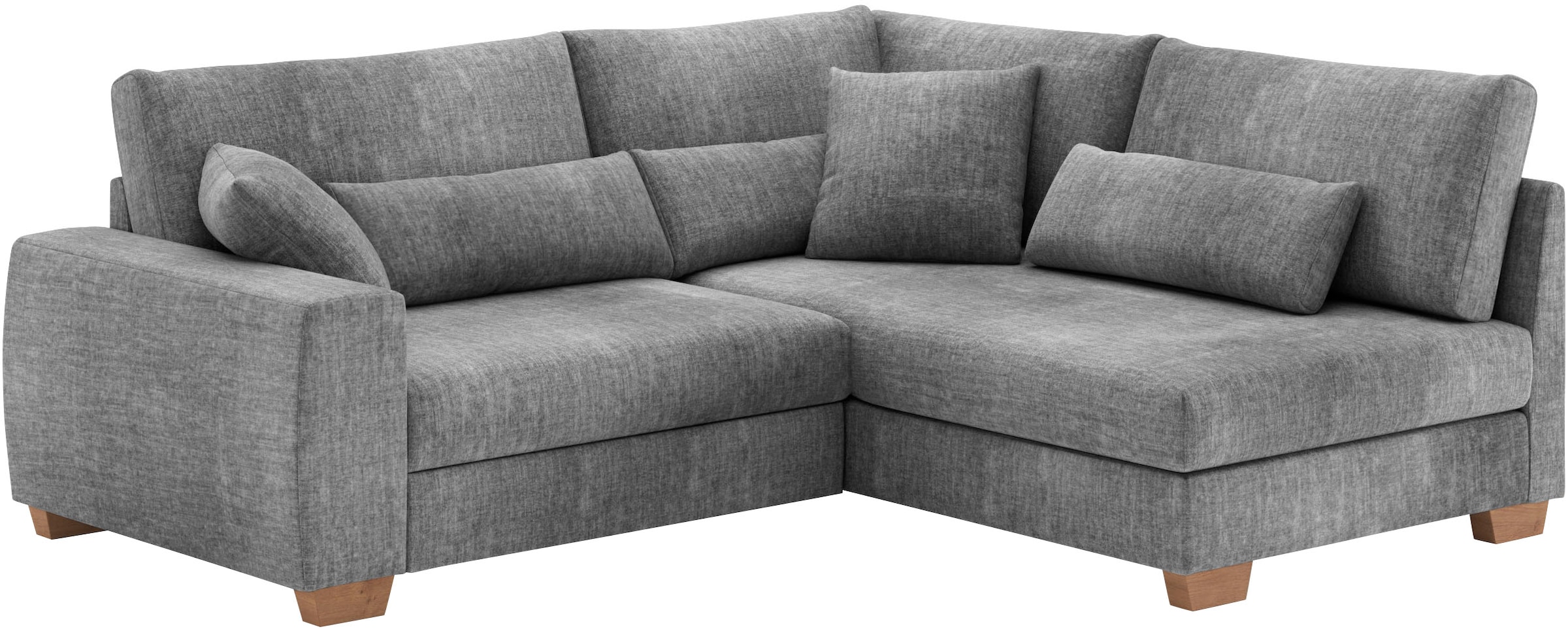 Mr. Couch Ecksofa »Helena L-Form, bis 140 kg belastbar«, mit Taschenfederkern, wahlweise mit Bettfunktion