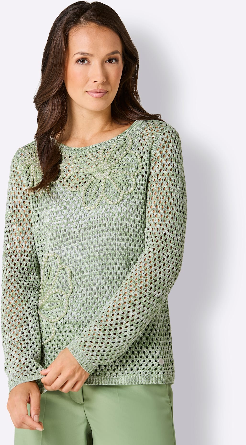 CREATION L PREMIUM Ajourpullover "Lyocell-Mix-Pullover" günstig online kaufen