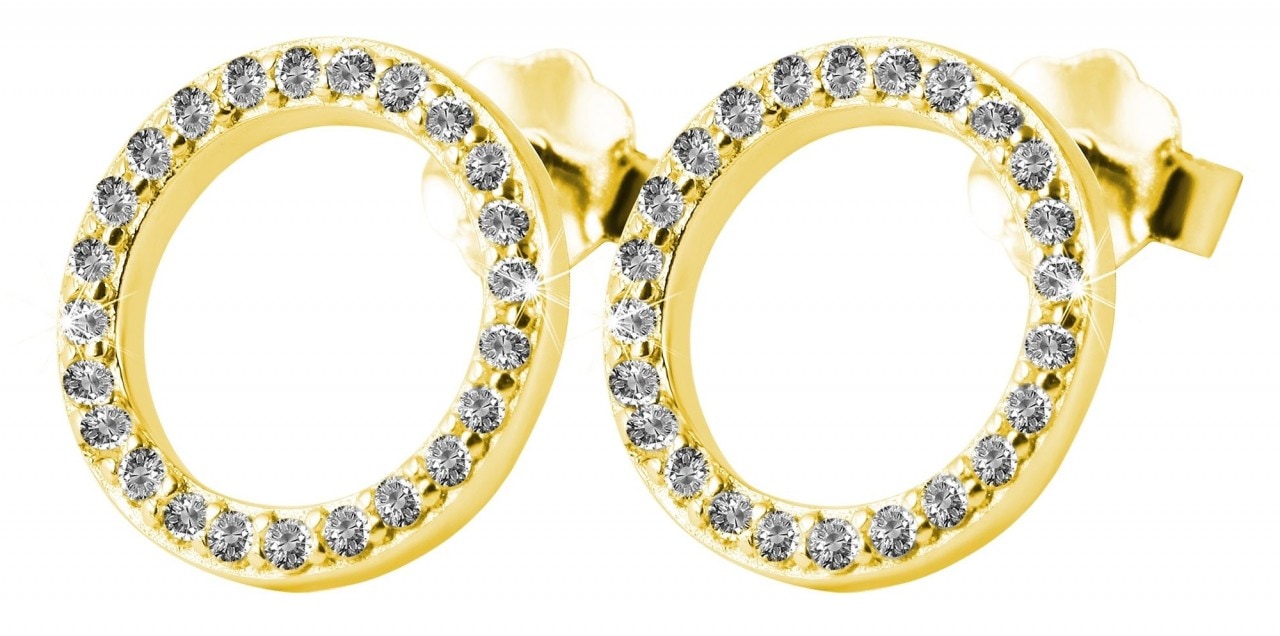 Adelia´s Paar Ohrhänger »Damen Ohrstecker aus 925 Sterling Silber und Zirkonia Ø 10 mm«