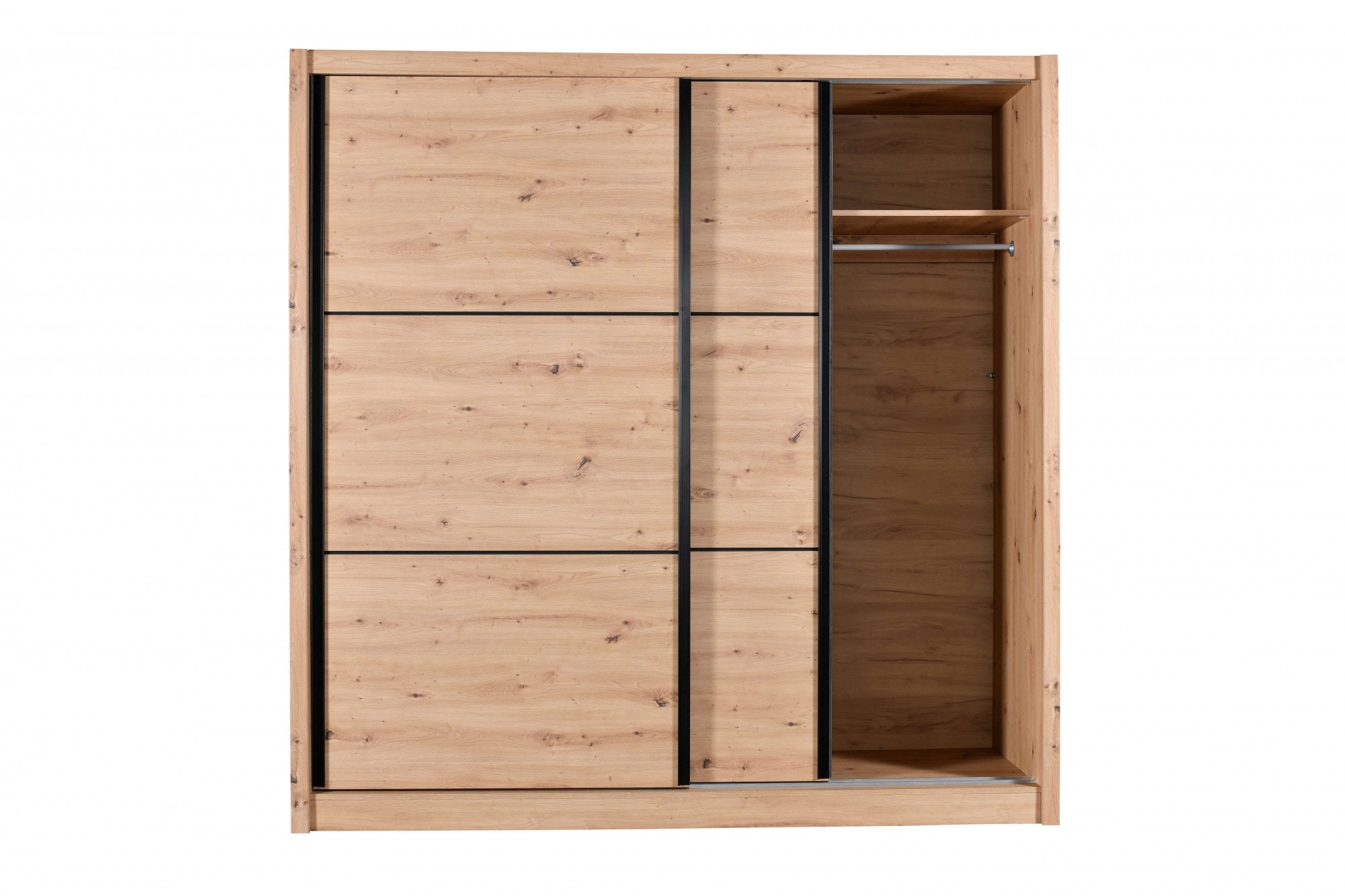 INOSIGN Schwebetürenschrank »Navara Kleiderschrank Wäscheschrank«, in 3 Breiten, mit kompletter Innenausstattung, FSC®-zertifiziert