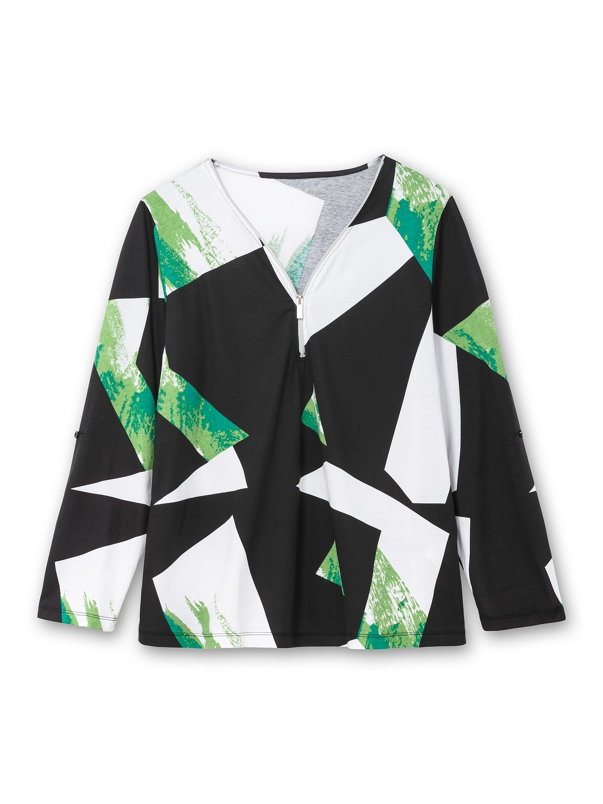 Sheego Langarmshirt »Große Größen«, mit Grafikprint und Krempelfunktion