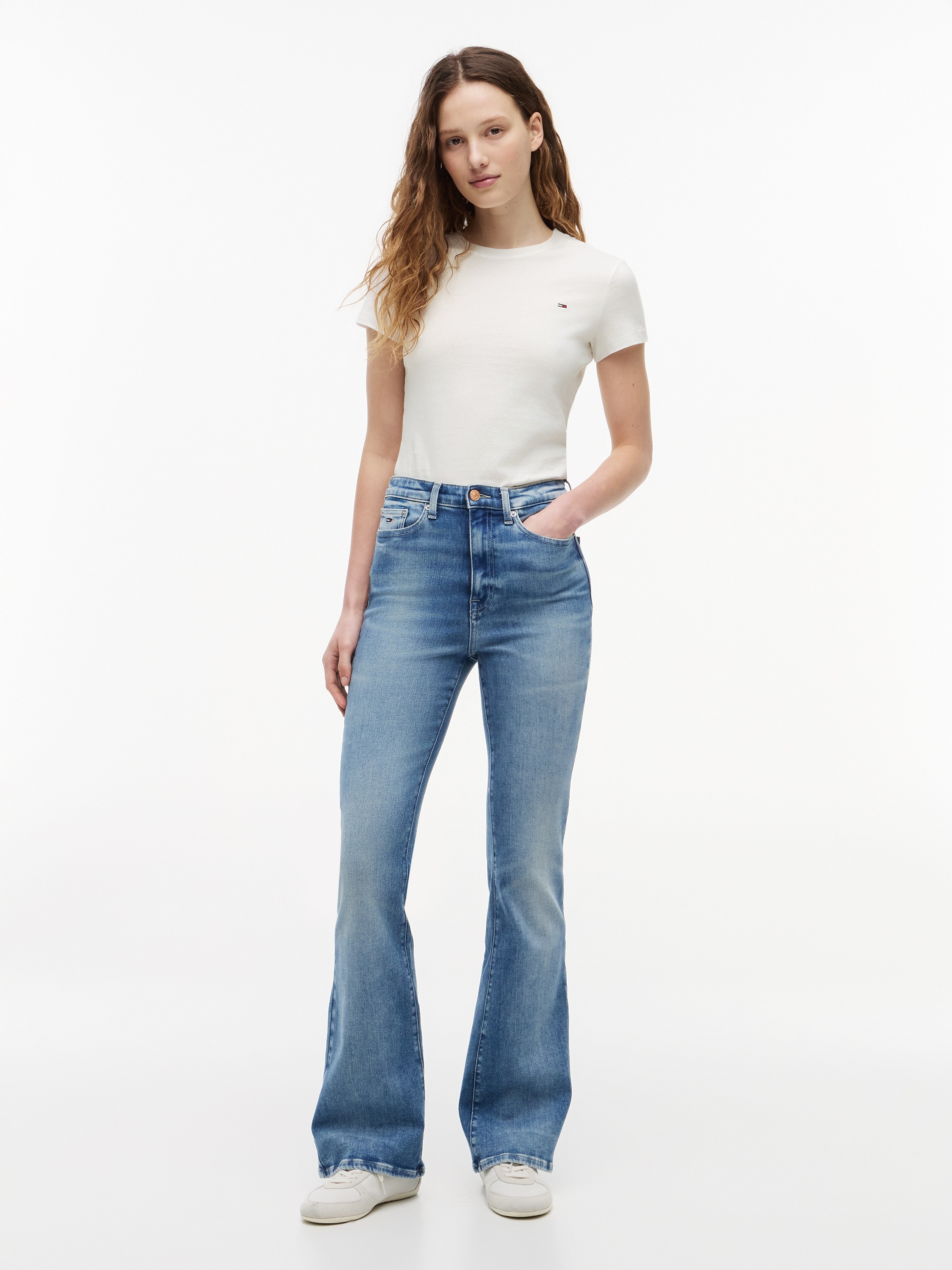 Tommy Jeans T-Shirt »TJW 2PACK C-NECK TEE« Packung, 2er, 2 Stk. mit Logo-Stickerei