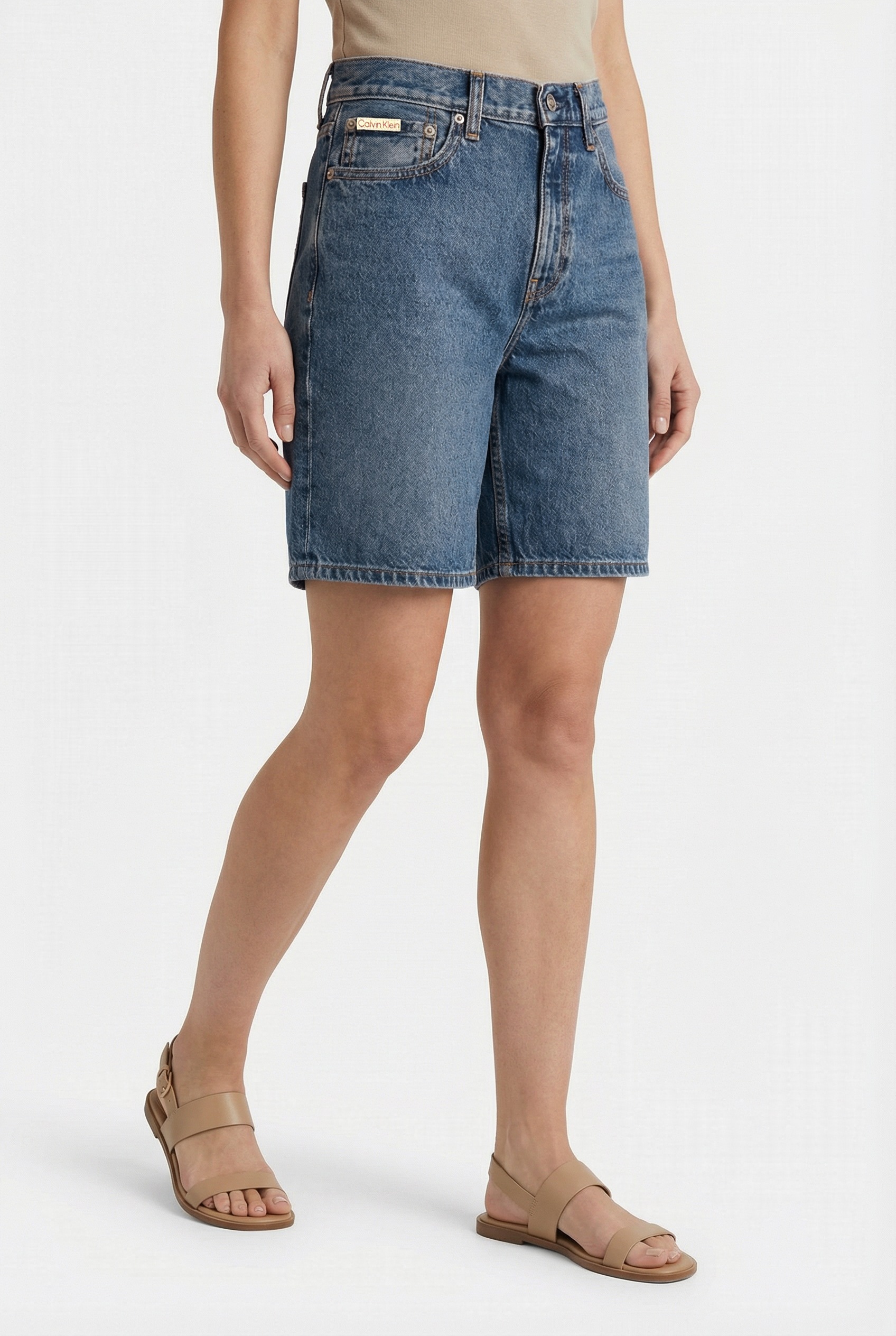 Calvin Klein Jeans Shorts "HI RISE A-LINE SHORT BLUE CAROLI" günstig online kaufen