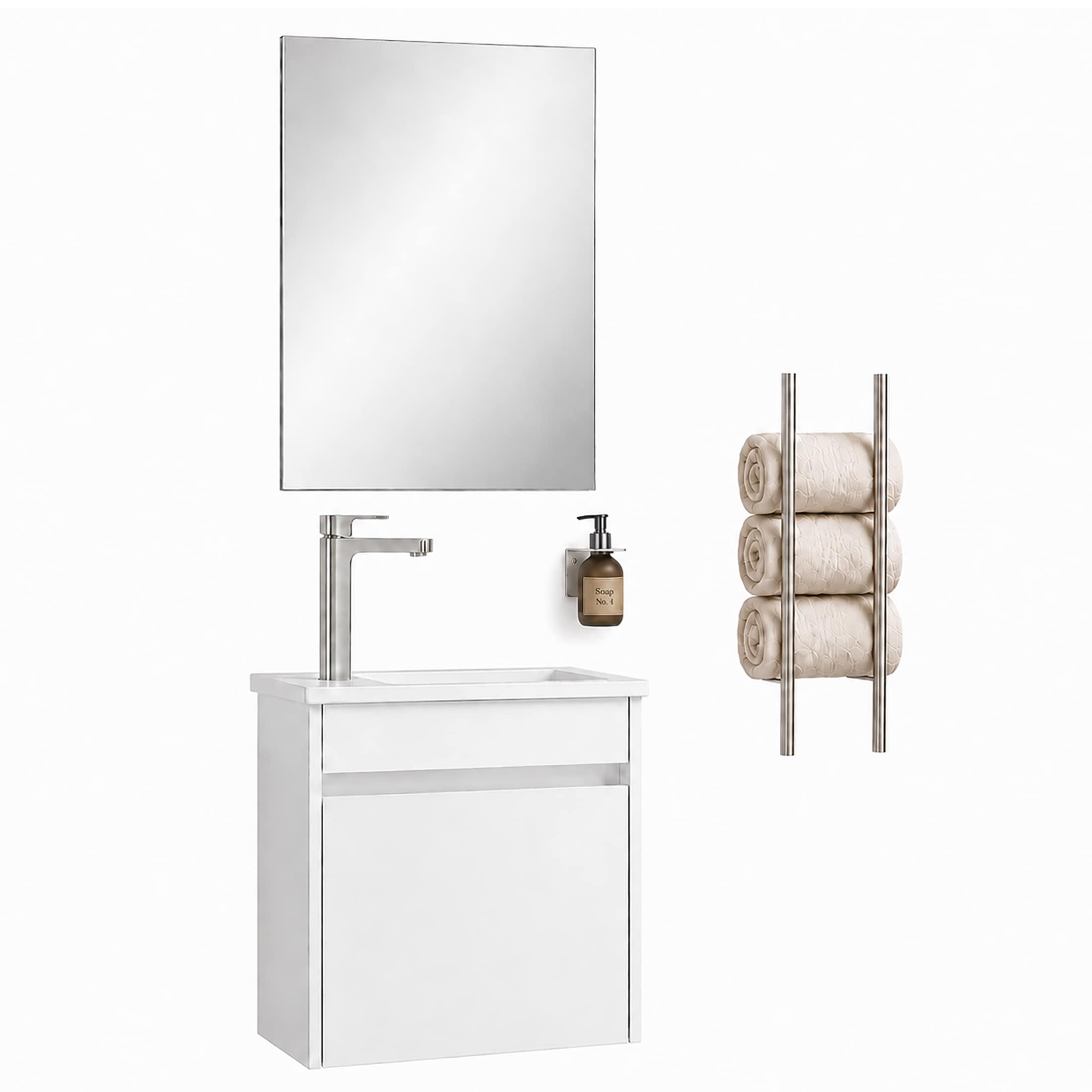 VCM Waschtisch »3tlg Gäste WC Waschplatz Waschtisch Hagolo Spiegel« 3 Stk. tlg.