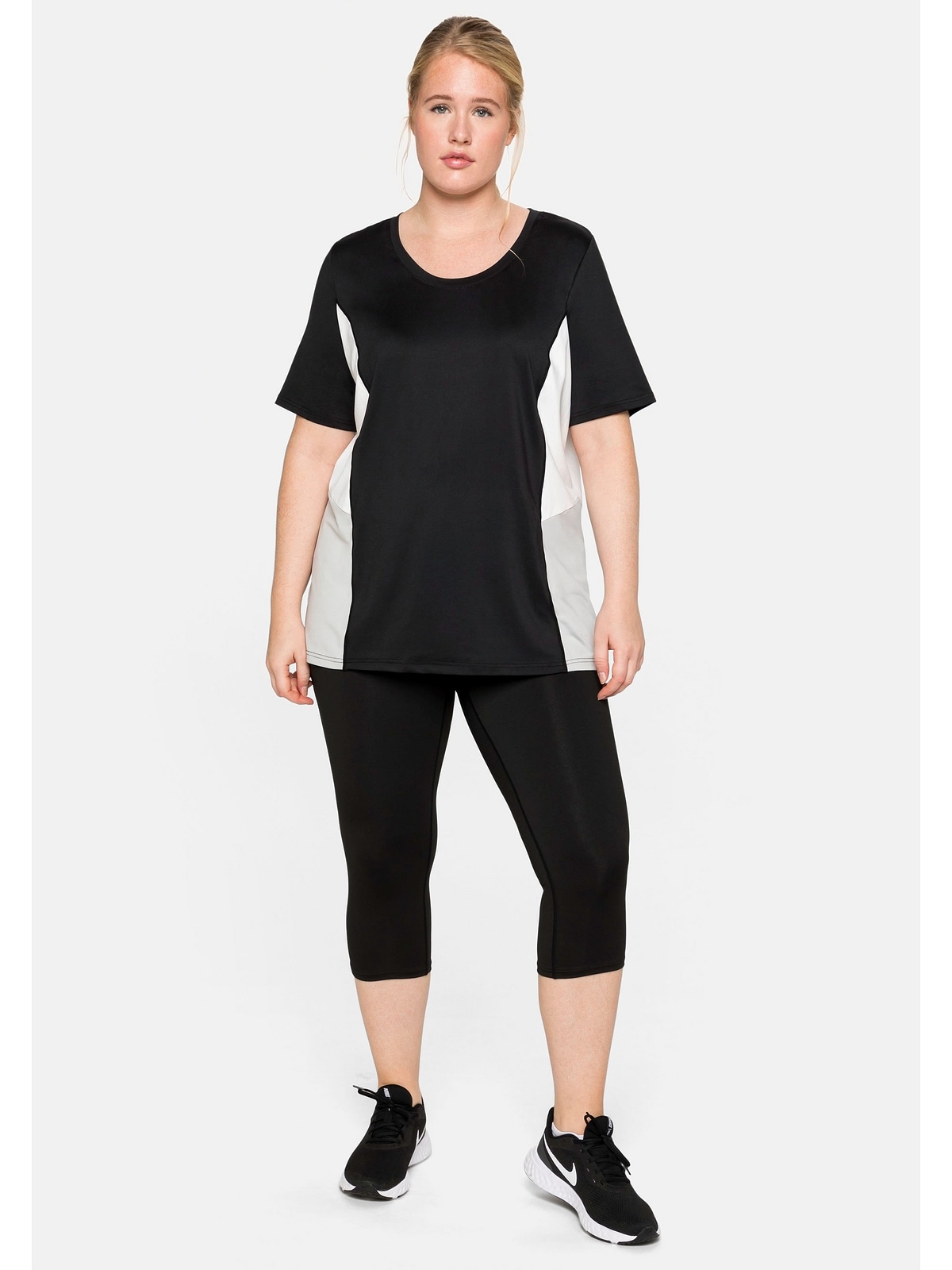 Sheego Sporthose »Große Größen«, aus mit Innentasche für kaufen Funktionsqualität, BAUR 