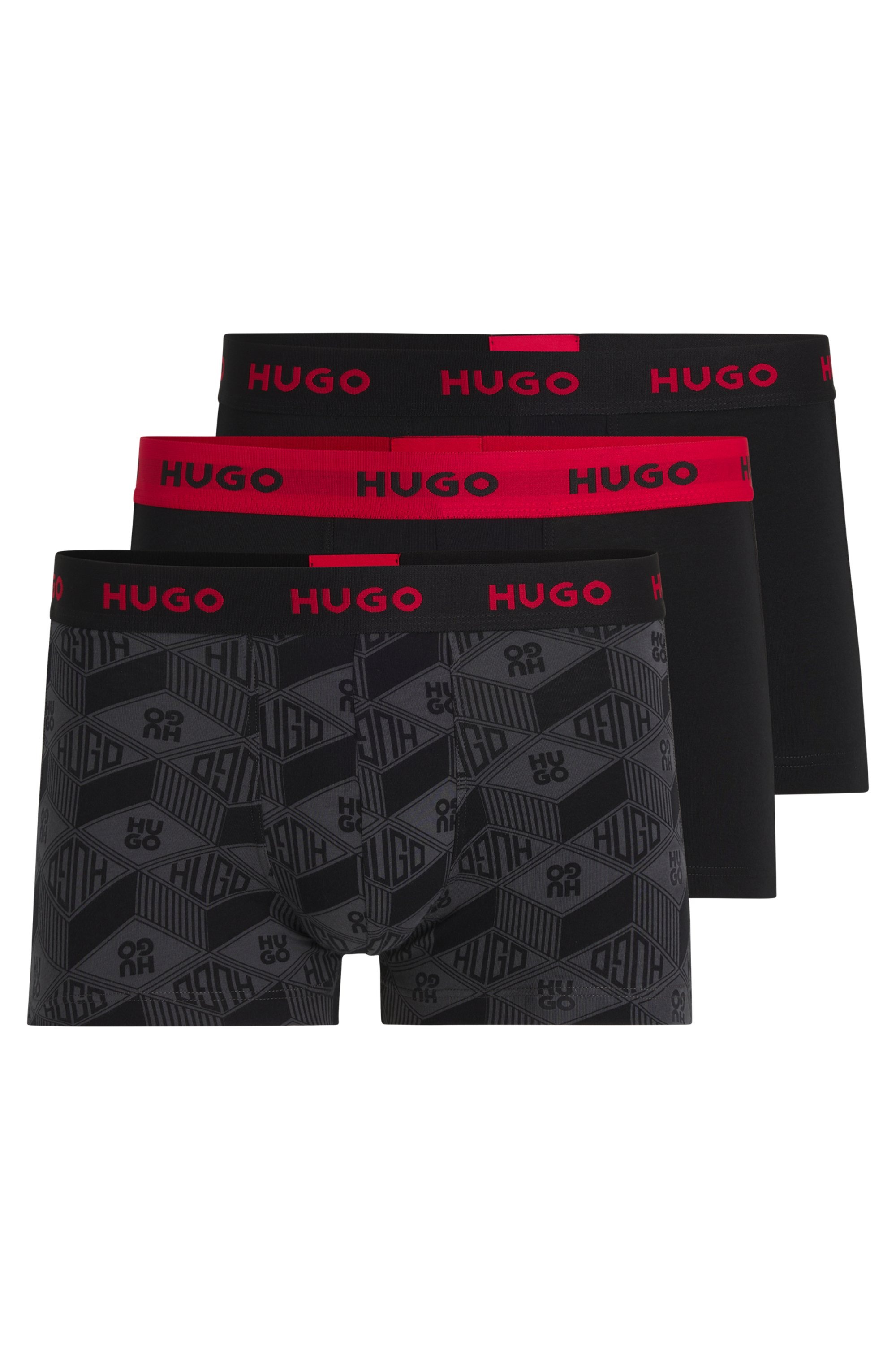 HUGO Underwear Trunk »TRUNK TRIPLET DESIGN«, (Packung, 3 St.), mit Logobund