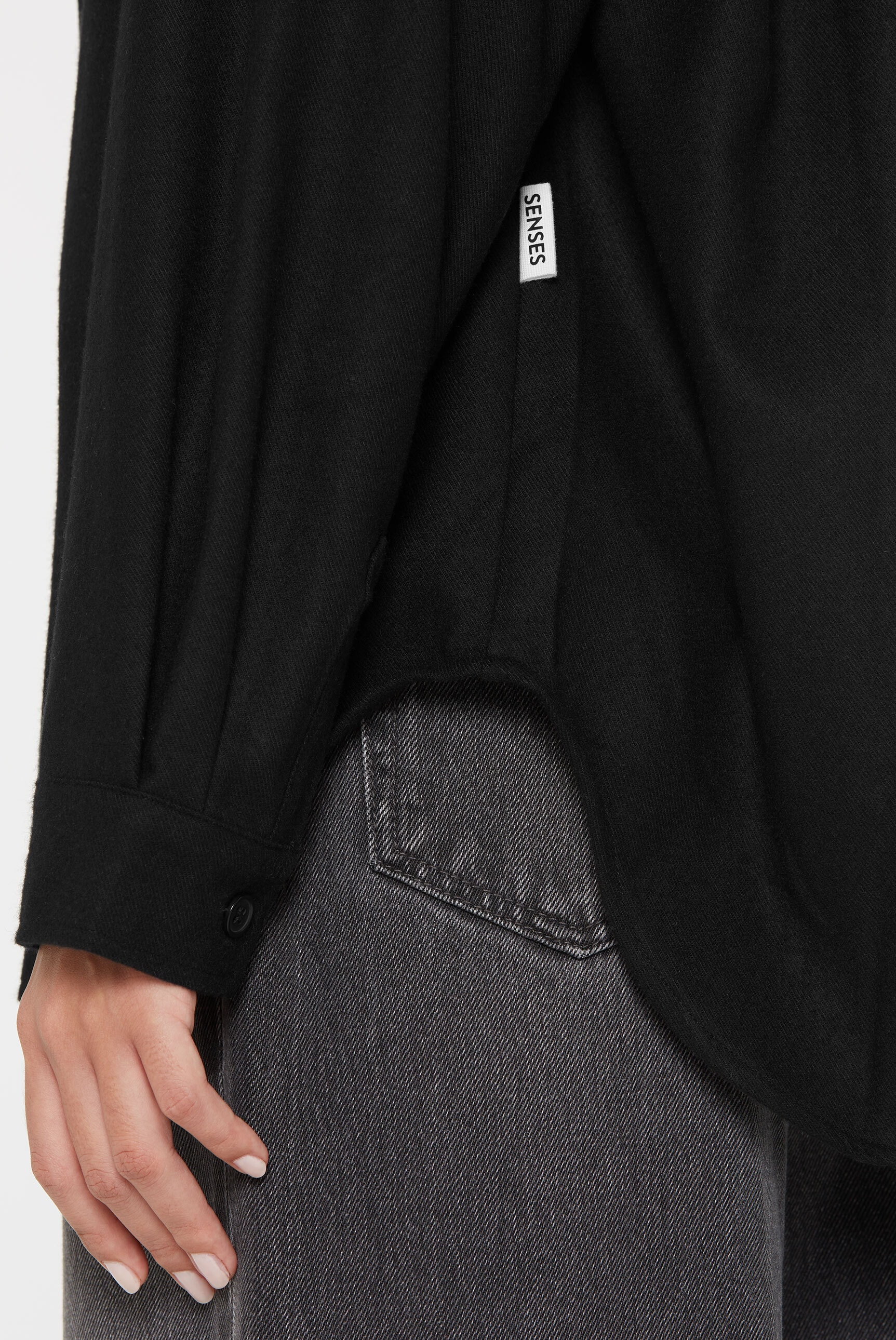 SENSES.THE LABEL Langarmbluse mit Brusttasche