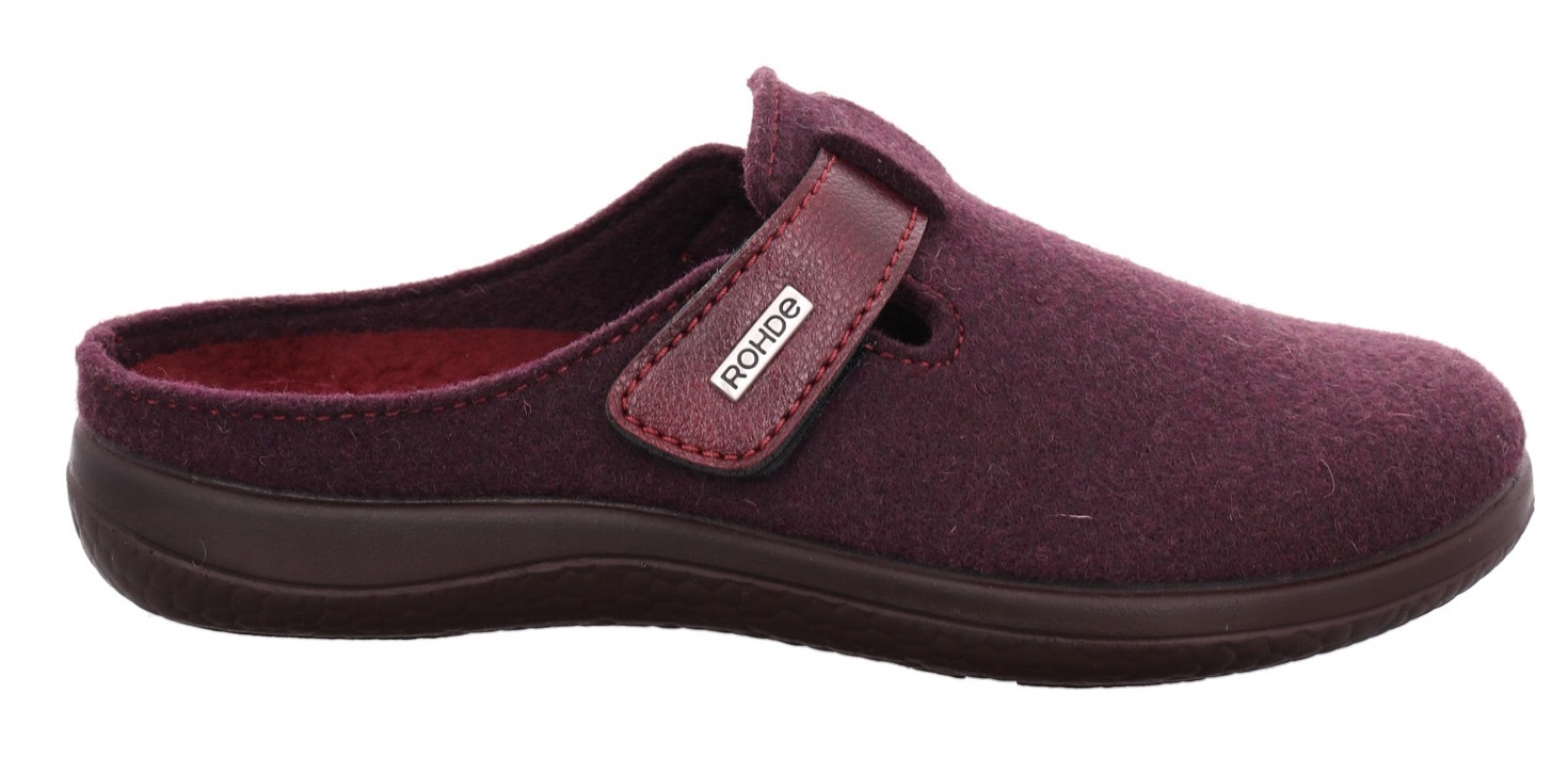 Rohde Pantoffel "BARI", Hausschuh, Clog mit Klettverschluss-Riemchen günstig online kaufen