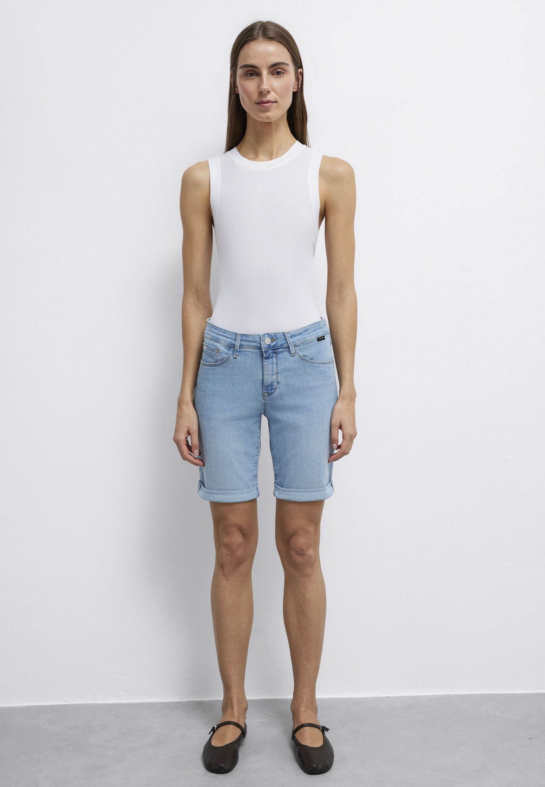Mavi Straight-Jeans »ALEXIS« Boyfriend Shorts