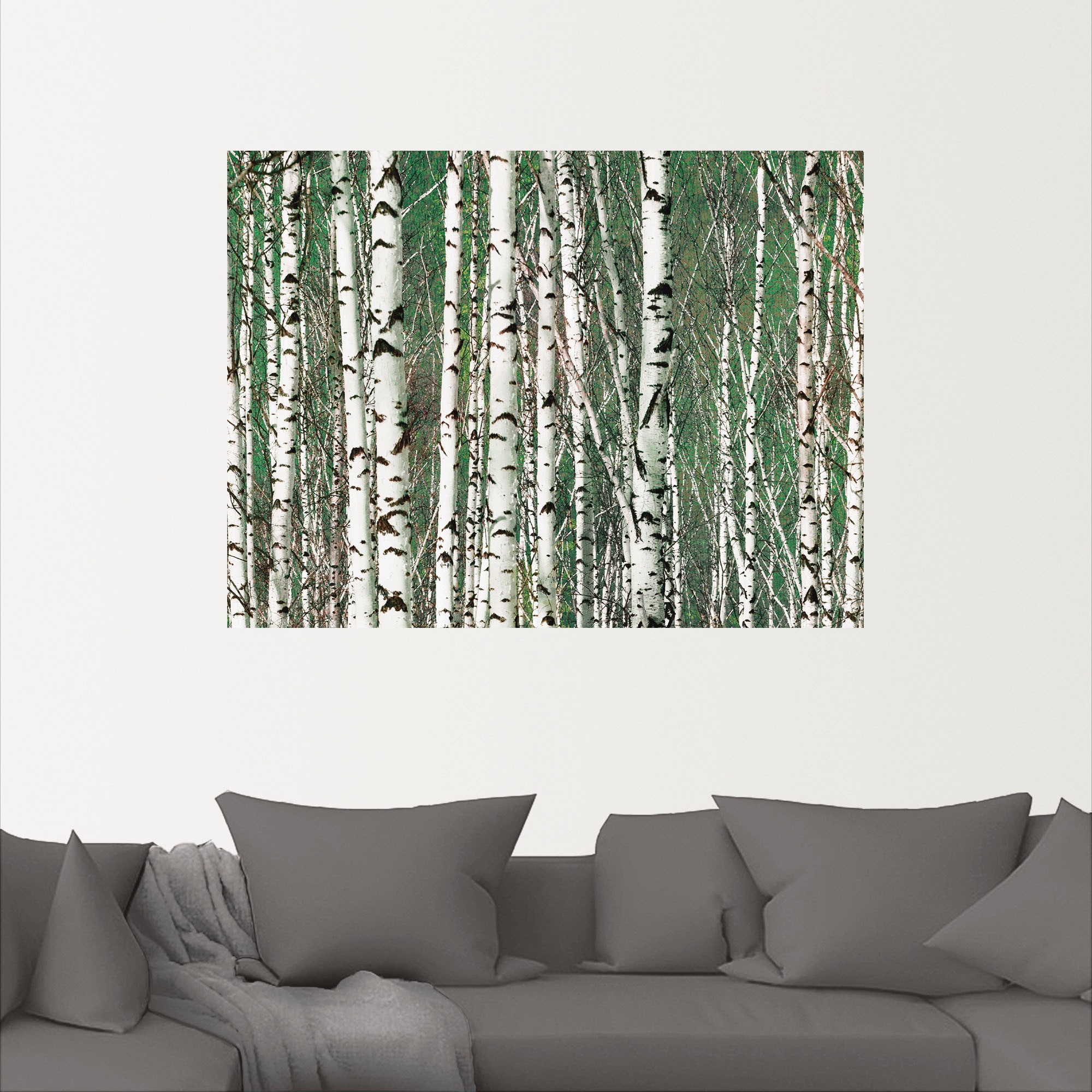 Artland Wandbild »Birkenwald - Bäume«, Bäume, (1 St.), als Leinwandbild, Wandaufkleber in verschied. Größen