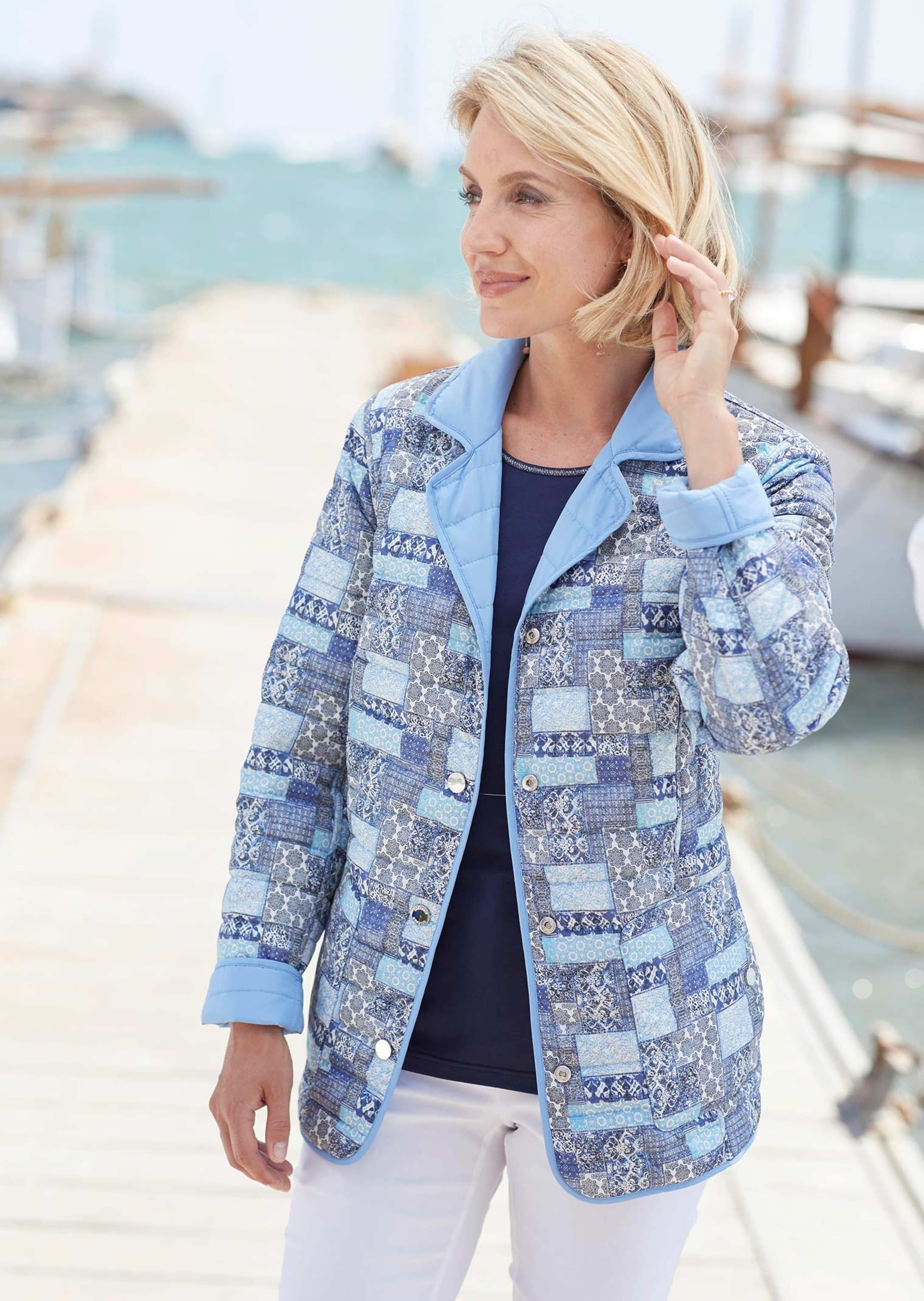 GOLDNER Steppjacke »Kurzgröße Leichte Druck-Steppjacke zum wenden«