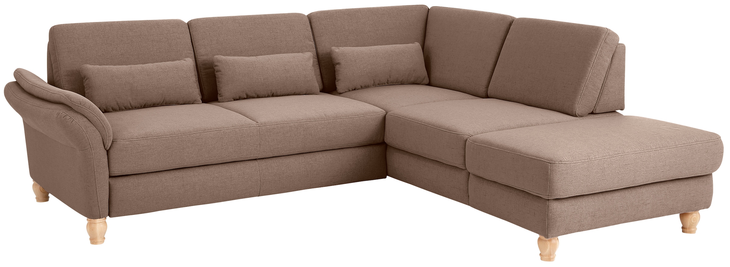 Home affaire Ecksofa »Palace L-Form«, incl. Sitztiefenverstellung, wahlweise mit Bettfunktion und Stauraum