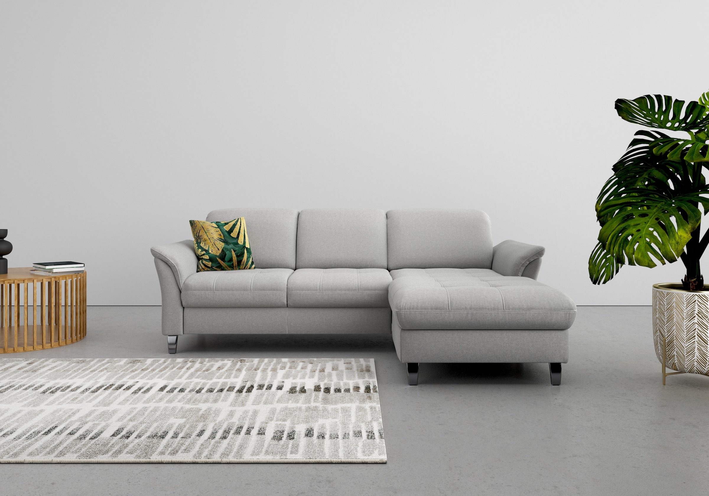 sit&more Ecksofa »Maggiore L-Form« wahlweise mit Kopfteilverstellung, Bettfunktion und Bettkasten