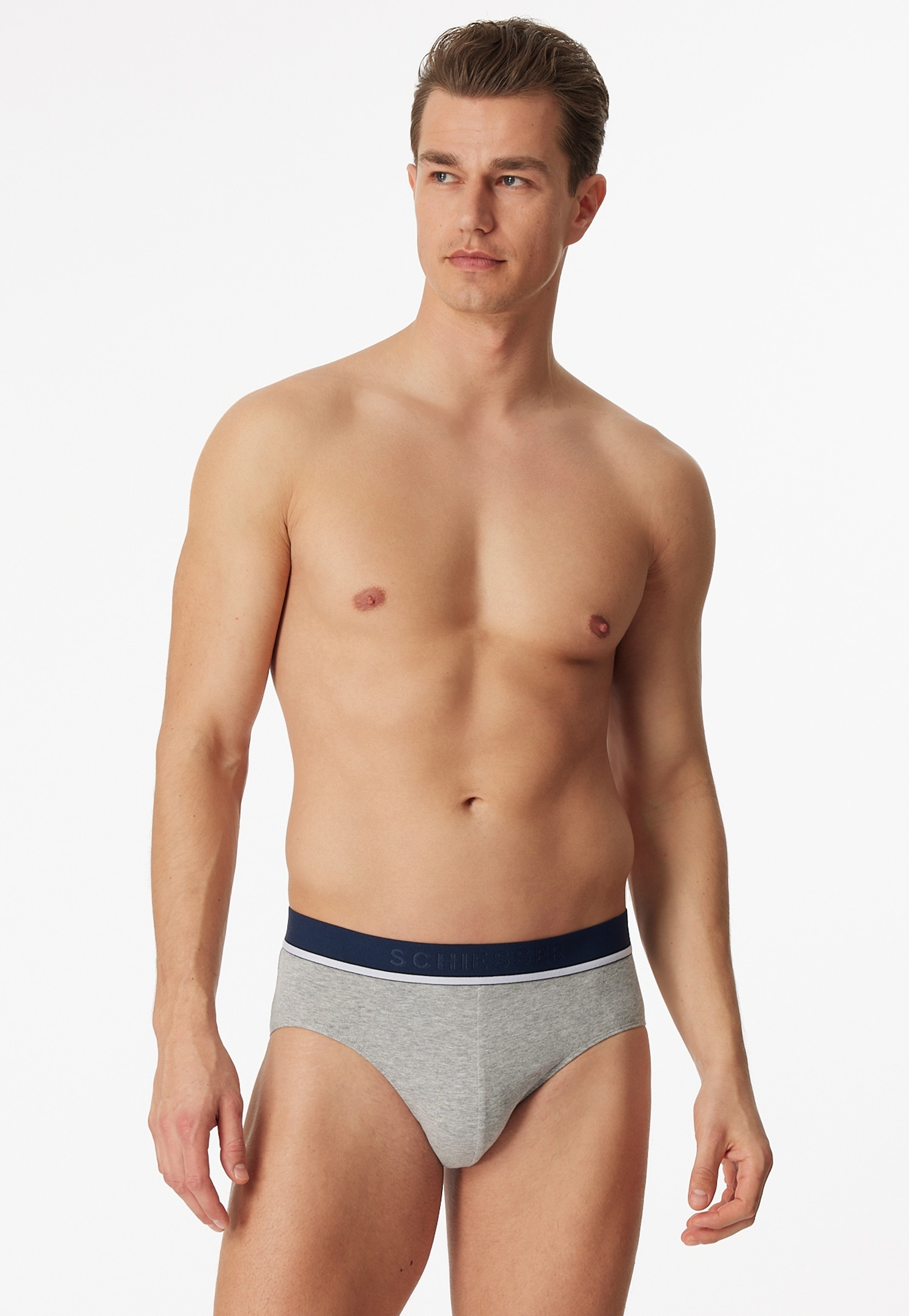 Schiesser Rioslip »"95/5"«, (3er-Pack), mit sportlichem Logo-Webgummibund mit schmalen weißem Ansatz