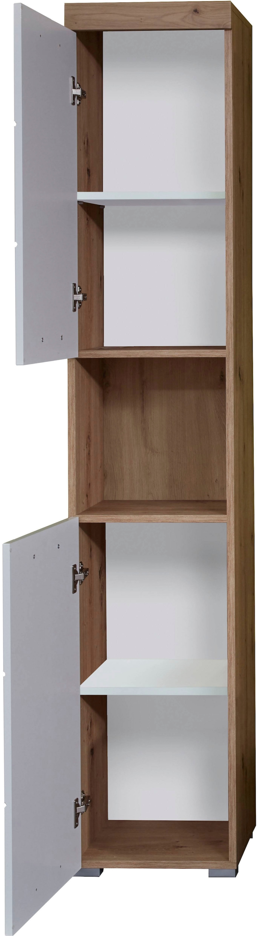 INOSIGN Hochschrank »Avena«, Badezimmerhochschrank mit offenem Fach, 2 Türen und 2 Einlegeböden