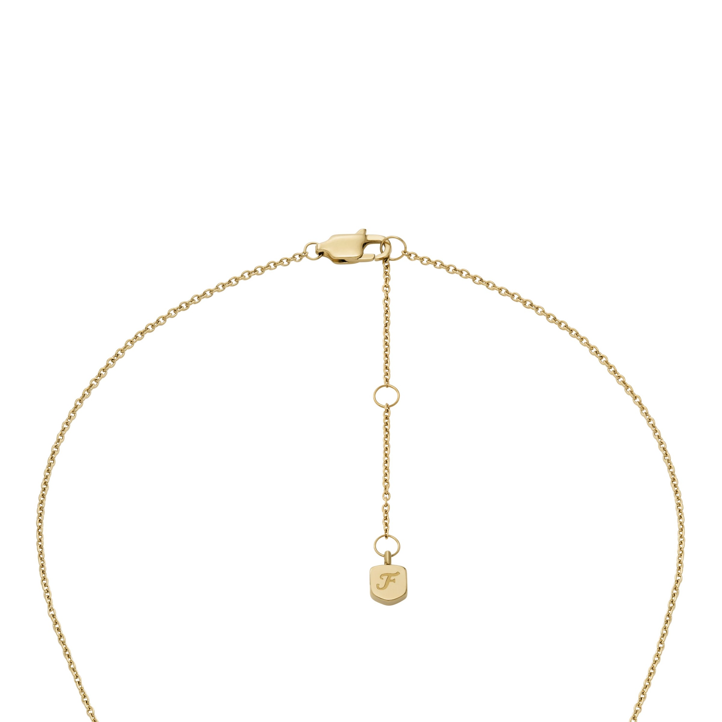 Ohrring und Ketten Set FOSSIL "Mulitpack Schmuck Geschenk Edelstahl JEWELRY", gold (gelbgoldfarben, kristallweiß, kristallweiß), Schmuck_Sets, Damen, Edelstahl, glitzernd, glänzend, mit Glasstein 4