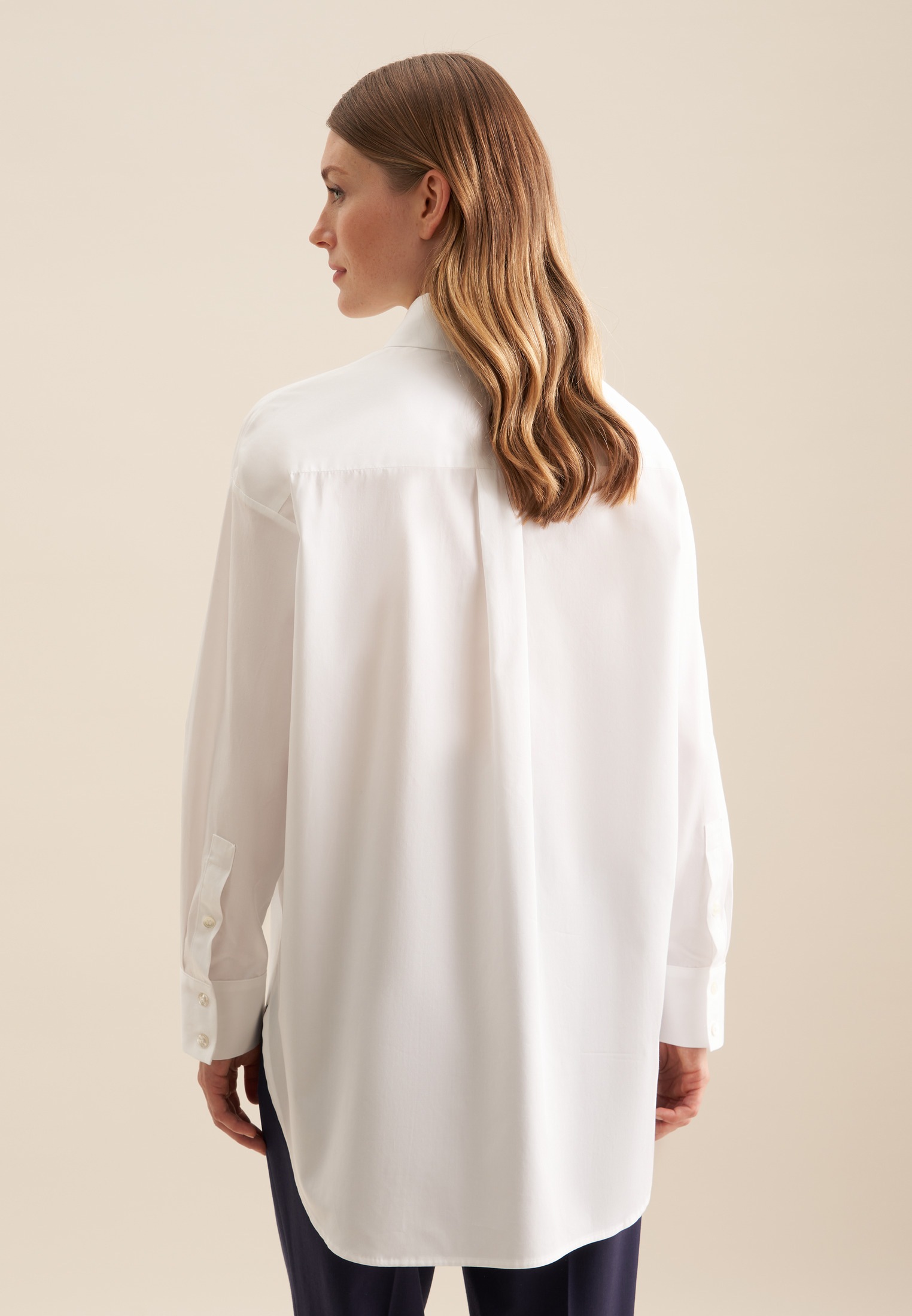 seidensticker Hemdbluse, 1/1 Kragen Uni günstig online kaufen