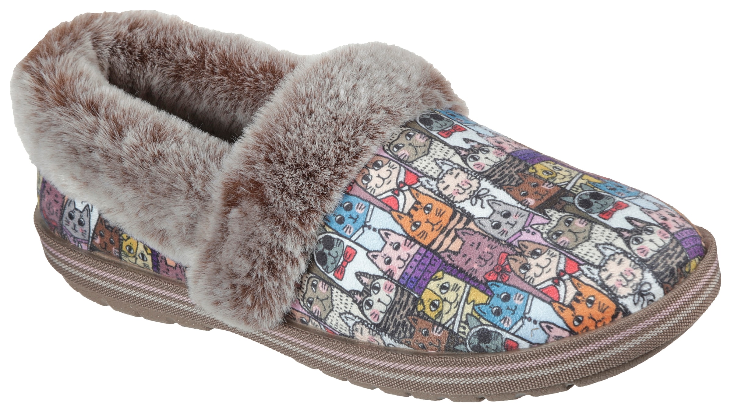 Skechers Pantoffel "TOO COZY CHIC CAT", Hausschuh mit witzigem Katzenprint günstig online kaufen