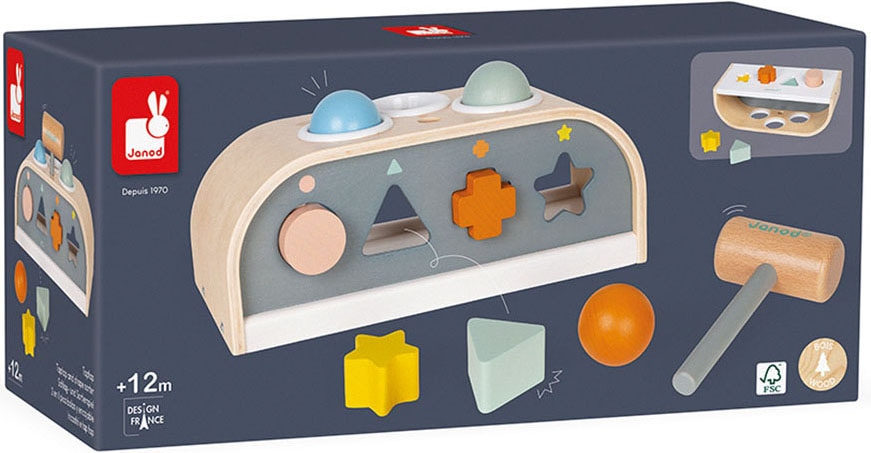 Janod Lernspielzeug »Sweet Cocoon -Schlag- & Sortierspiel TapTap«