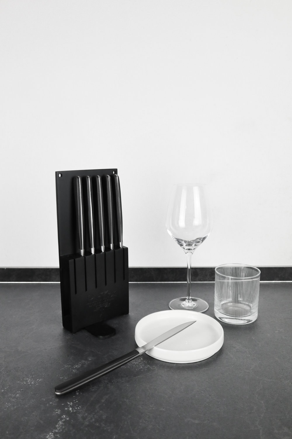 PINTINOX Steakmesser »KOBE ohne Sägeschliff, im 6er Set mit Halter«