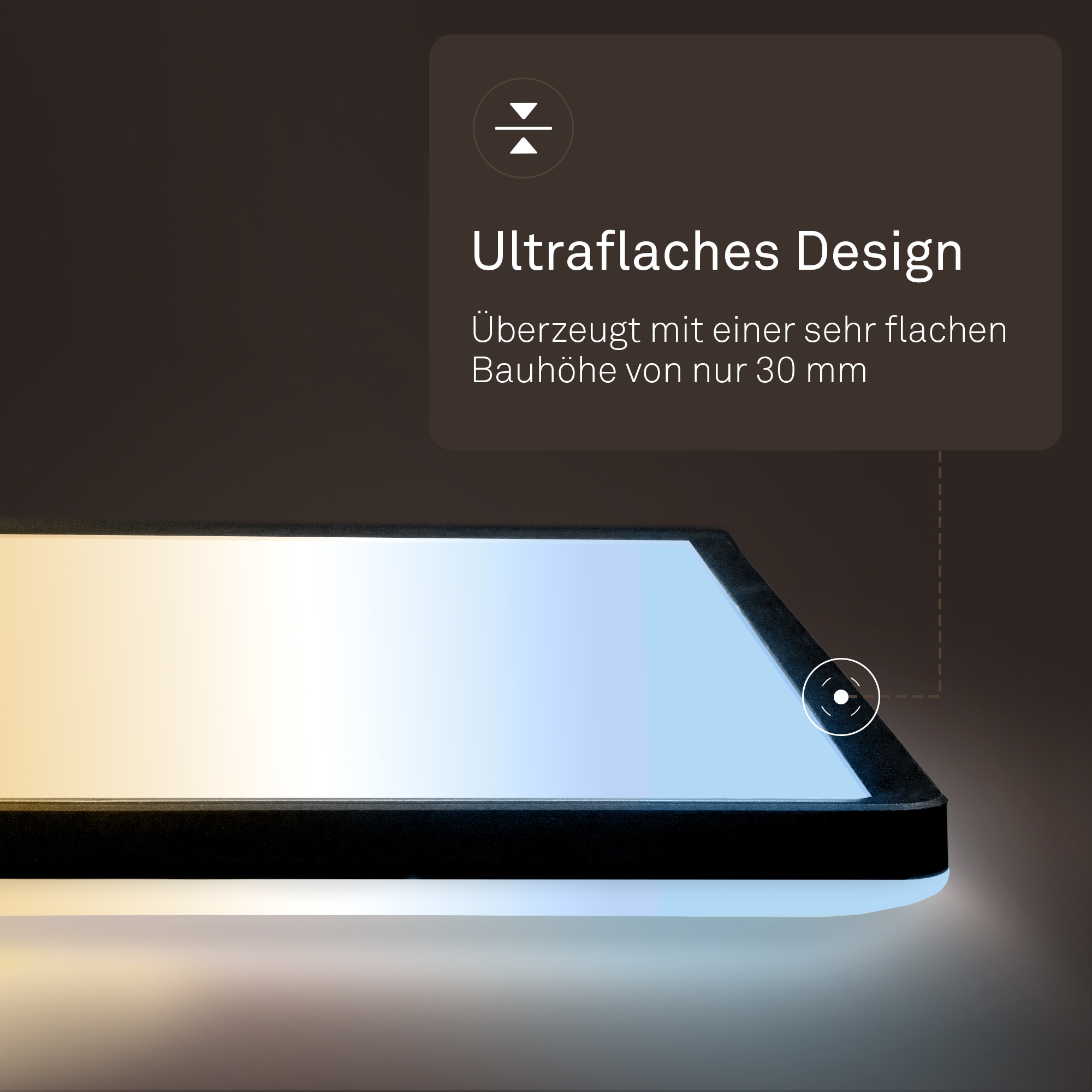 B.K.Licht LED Panel »SHALLOW« LED-Board 1 Stk. Neutralweiß 58x20x3 cm, Badlampe, Badezimmer, Küche, Wohnzimmer