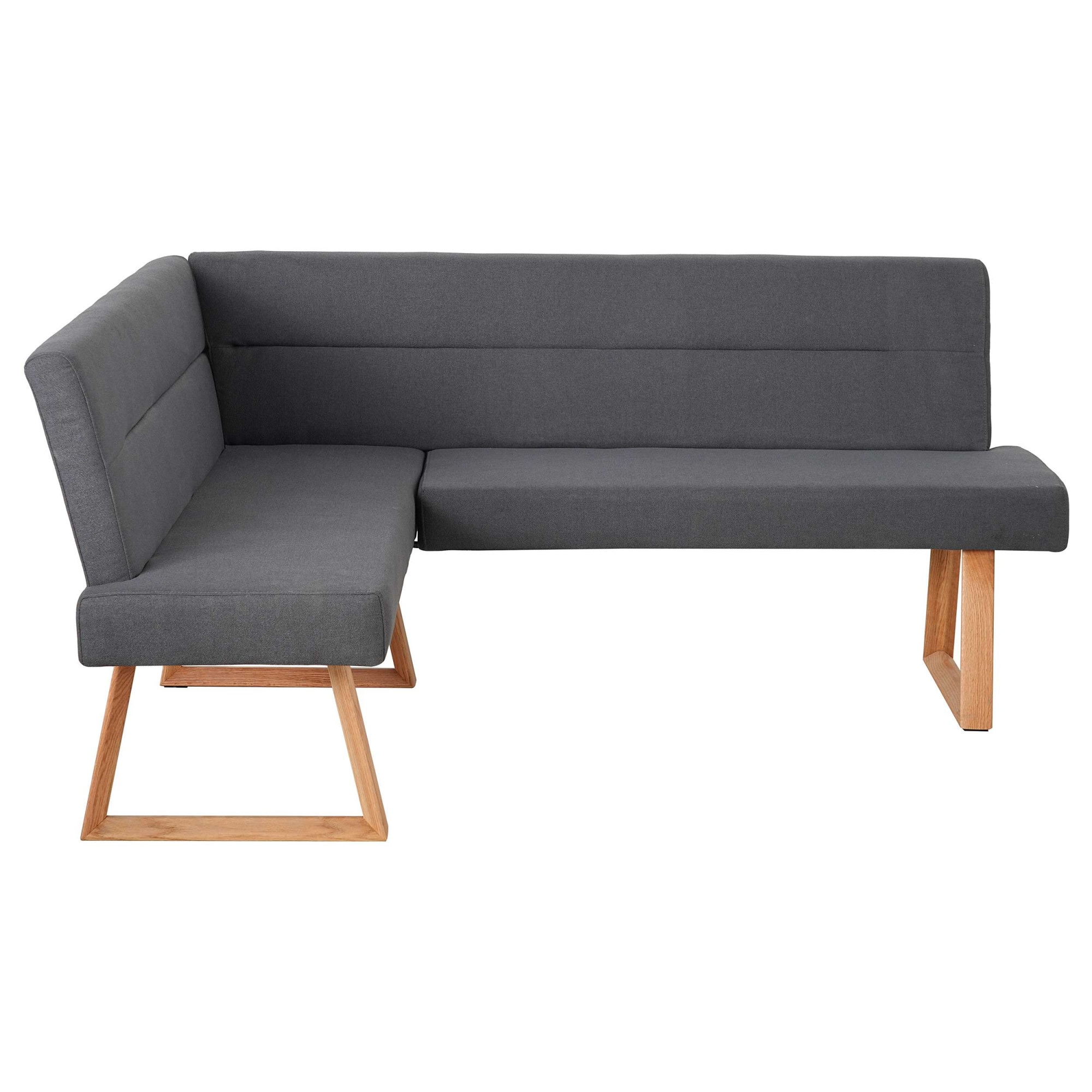 OTTO home Eckbank "Mellio" Beine aus massiver Eiche, pflegeleichtem Webstoff Bezug, Breite 190 cm