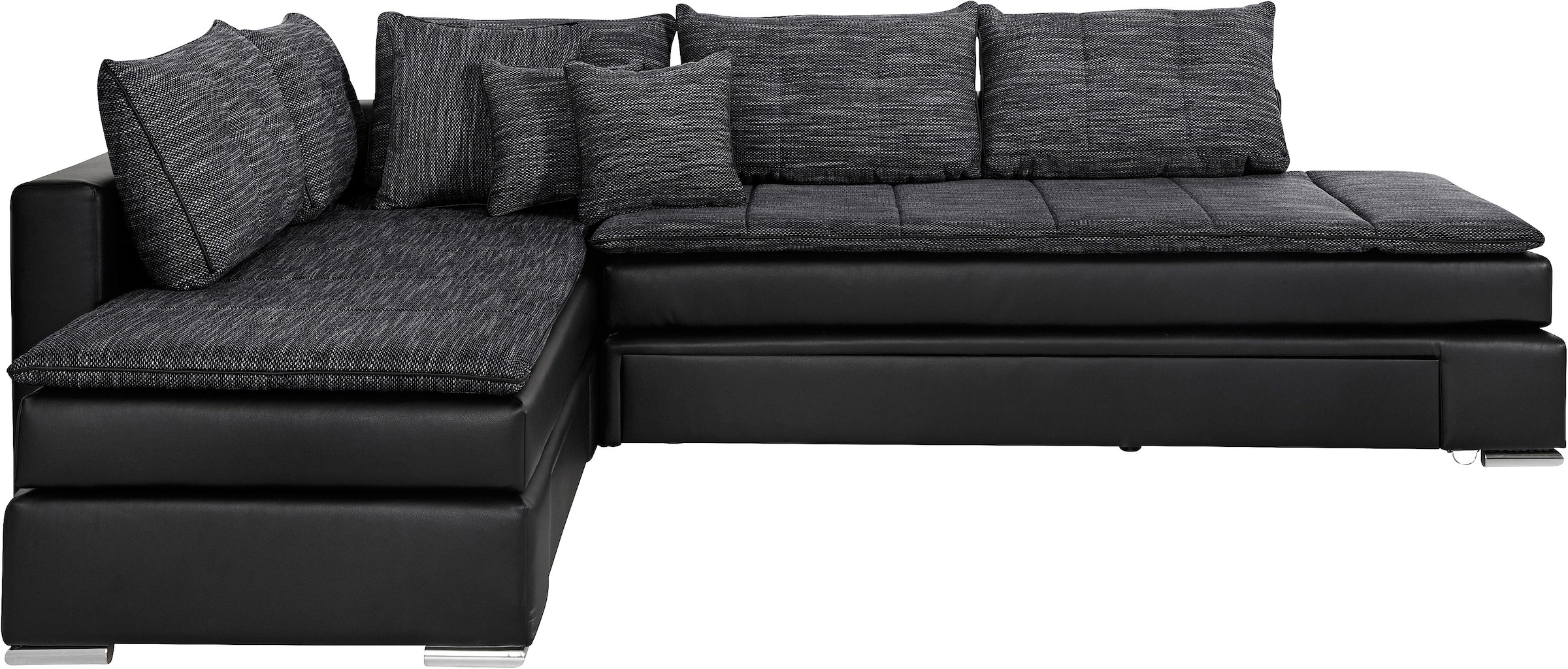 INOSIGN Ecksofa »Night & Day L-Form mit Dauer-Schlaffunktion ohne Armlehnen«, mit Boxspring-Bettfunktion 164x200 cm und Bettkasten, Dauerschläfer!